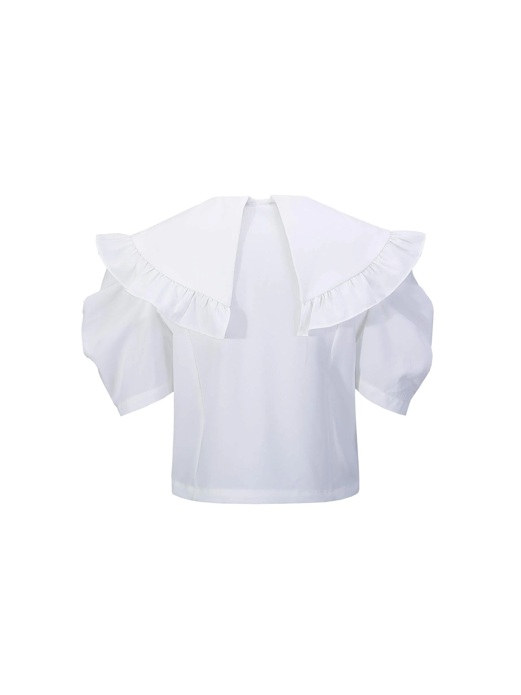 Large Lapel Strass Puff Sleeves T-shirt - Image 14