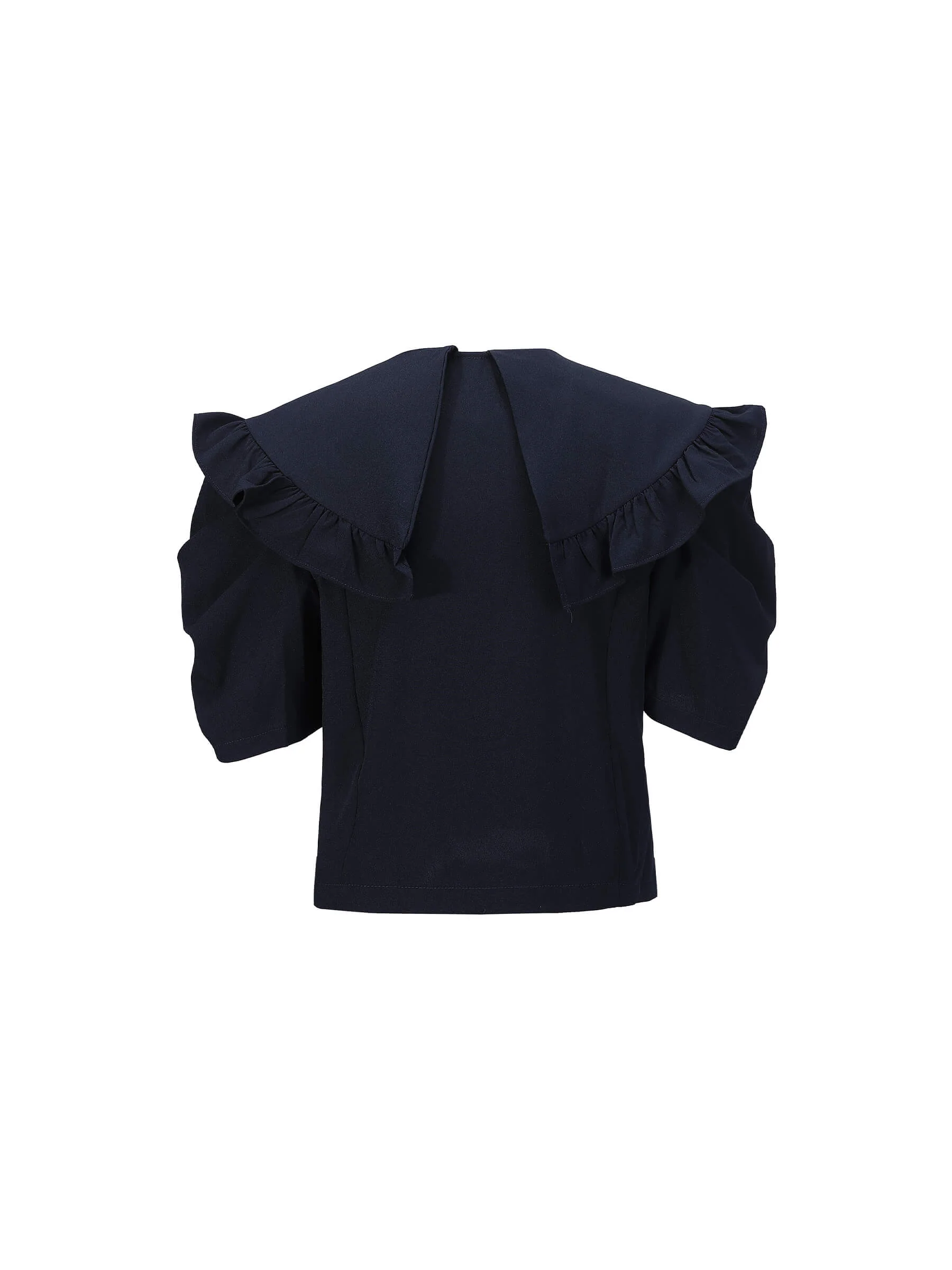 Large Lapel Strass Puff Sleeves T-shirt - Image 16