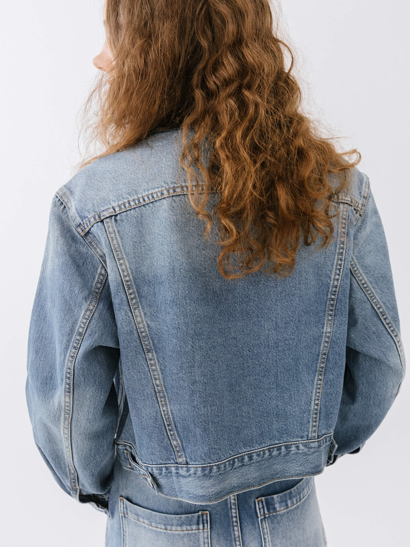 Light Blue Short Denim Jacket - Image 4