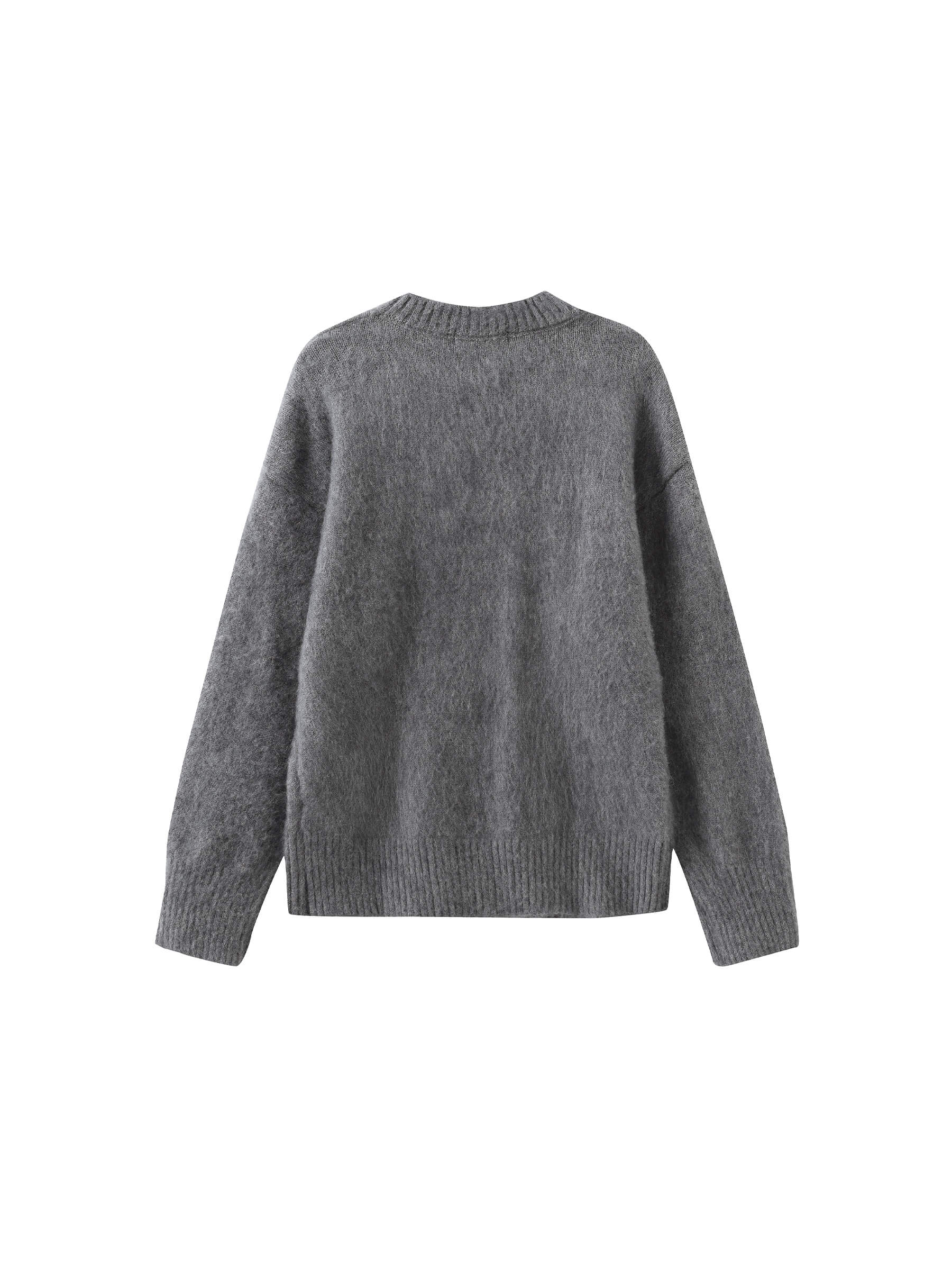 Loose Fit Color Block Jacquard Sweater - Image 16