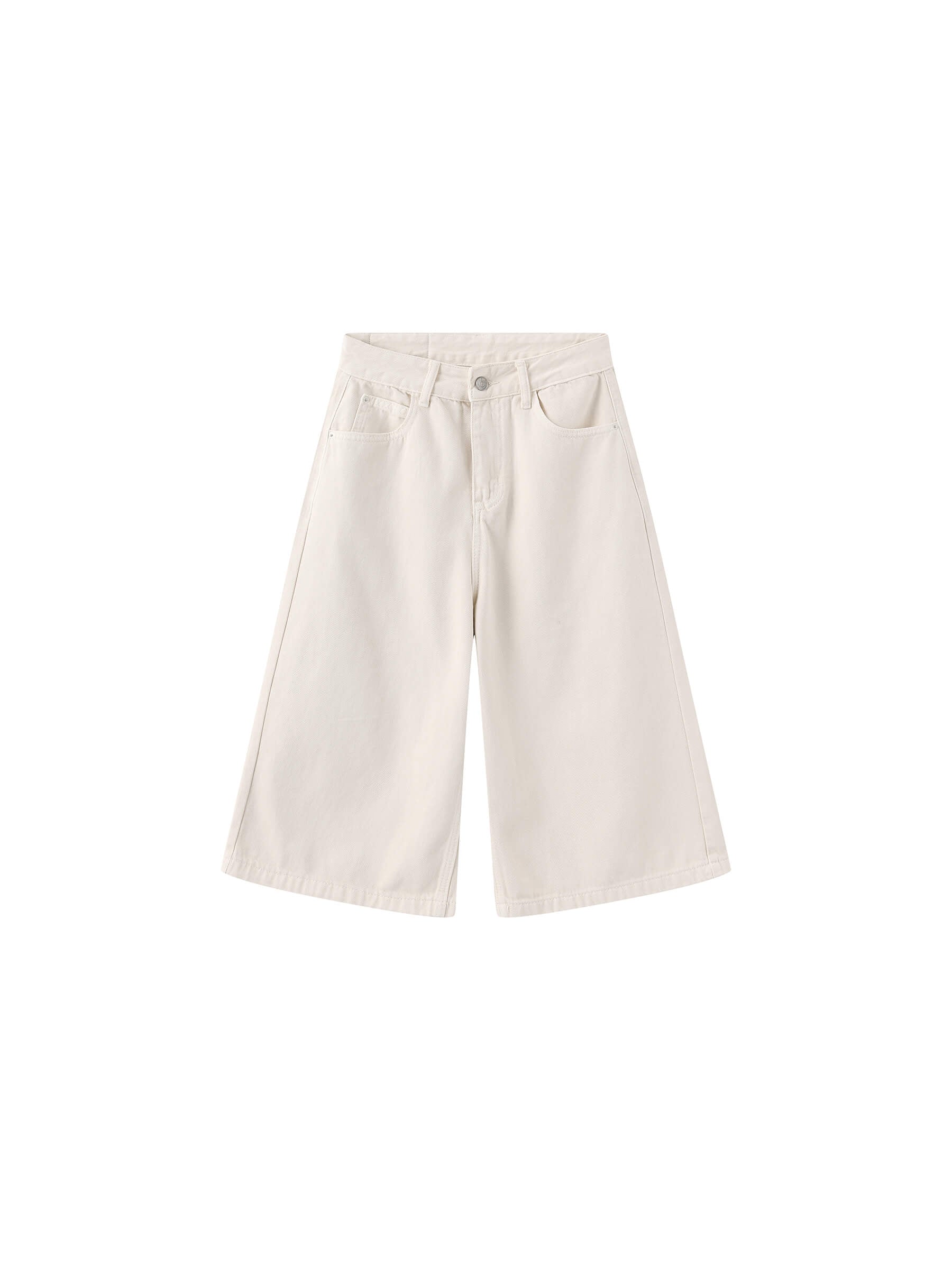 Loose Fit Knee-Length Denim Shorts - Image 17
