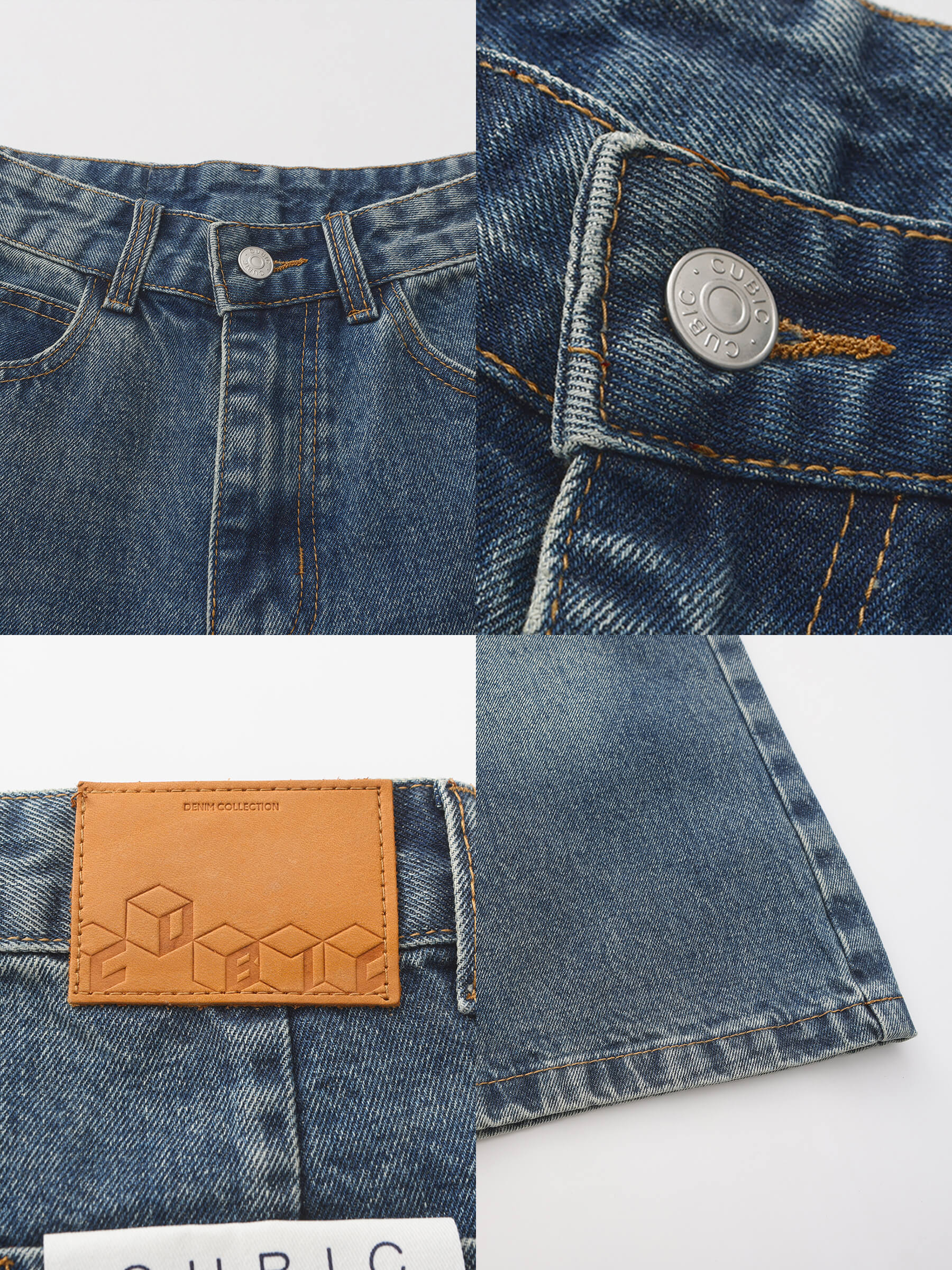 Loose Fit Knee-Length Denim Shorts - Image 19
