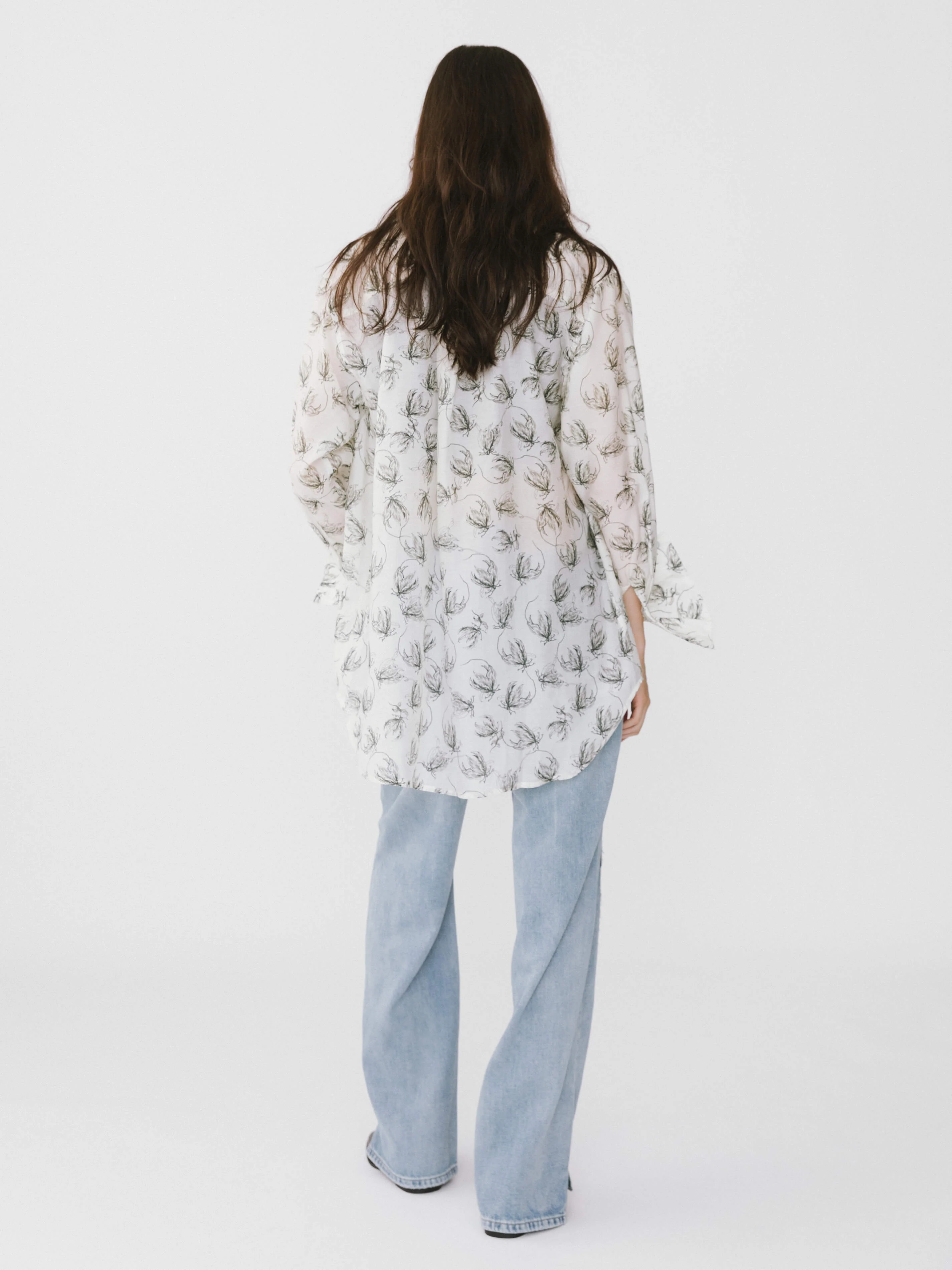 Loose Printed Sheer Shirt - Image 13