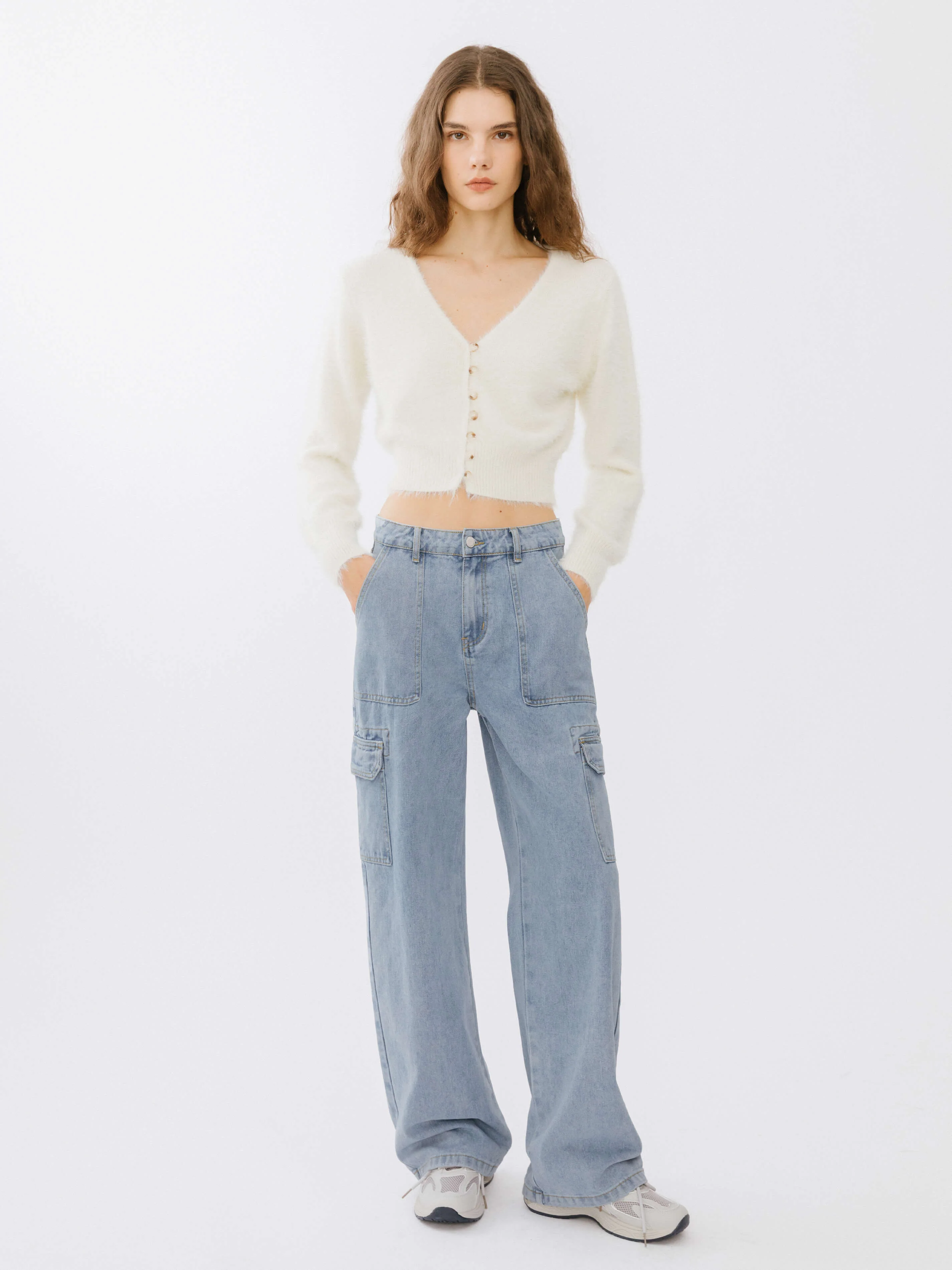 Low Waist Cargo Jeans - Image 2