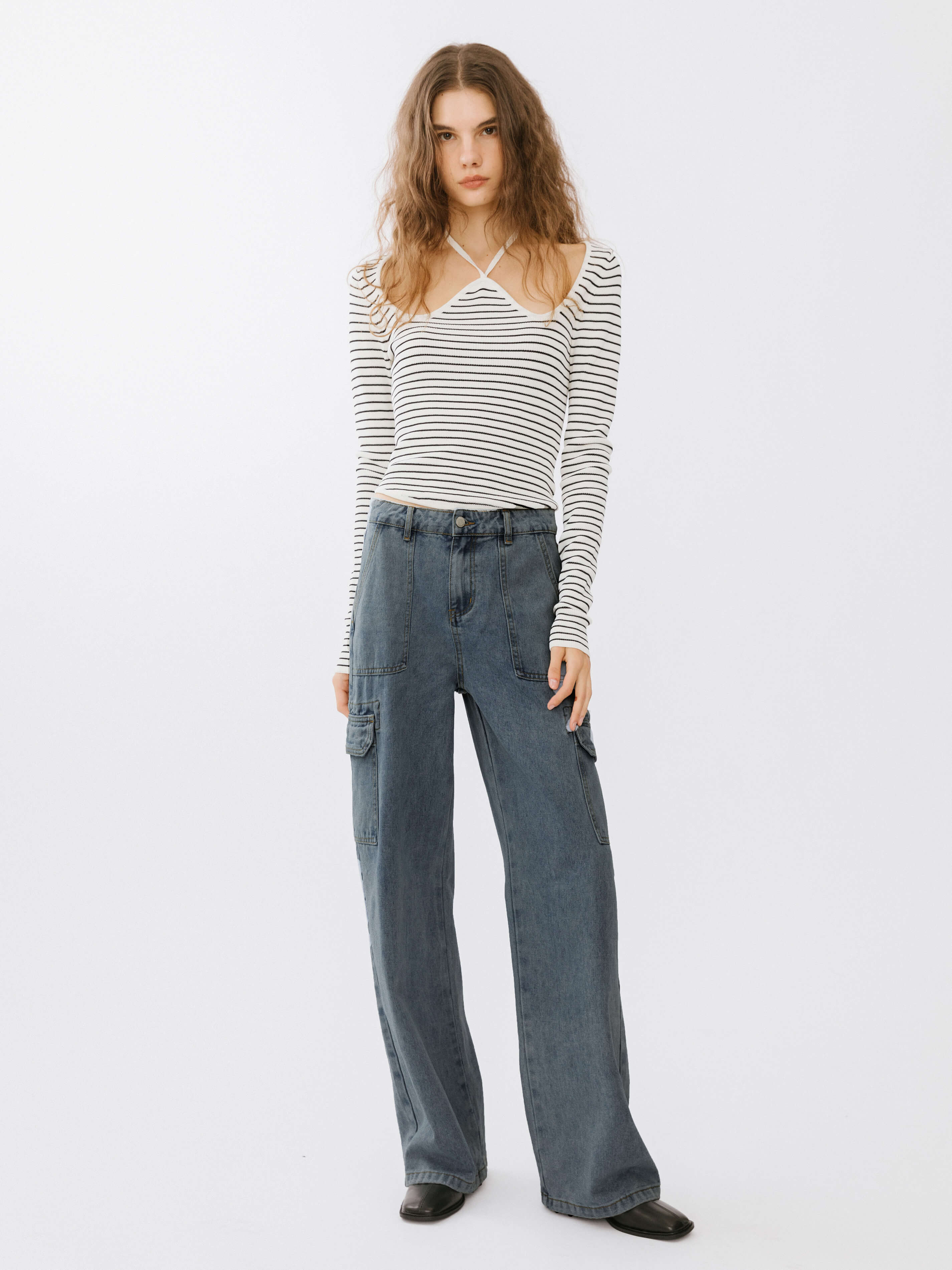 Low Waist Cargo Jeans - Image 8