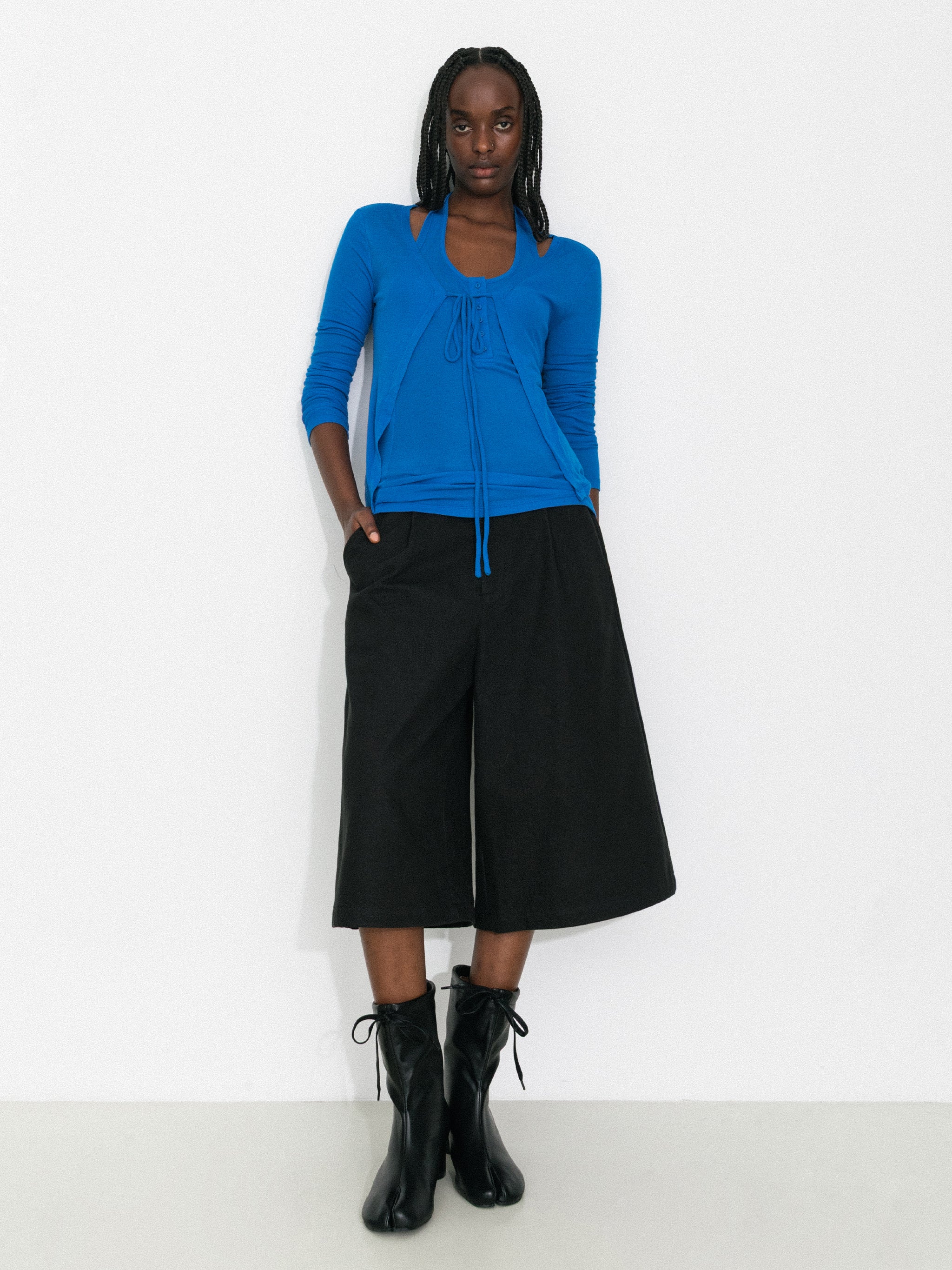 Lyocell-Blend Halter Knit Two-Piece Top - Image 5