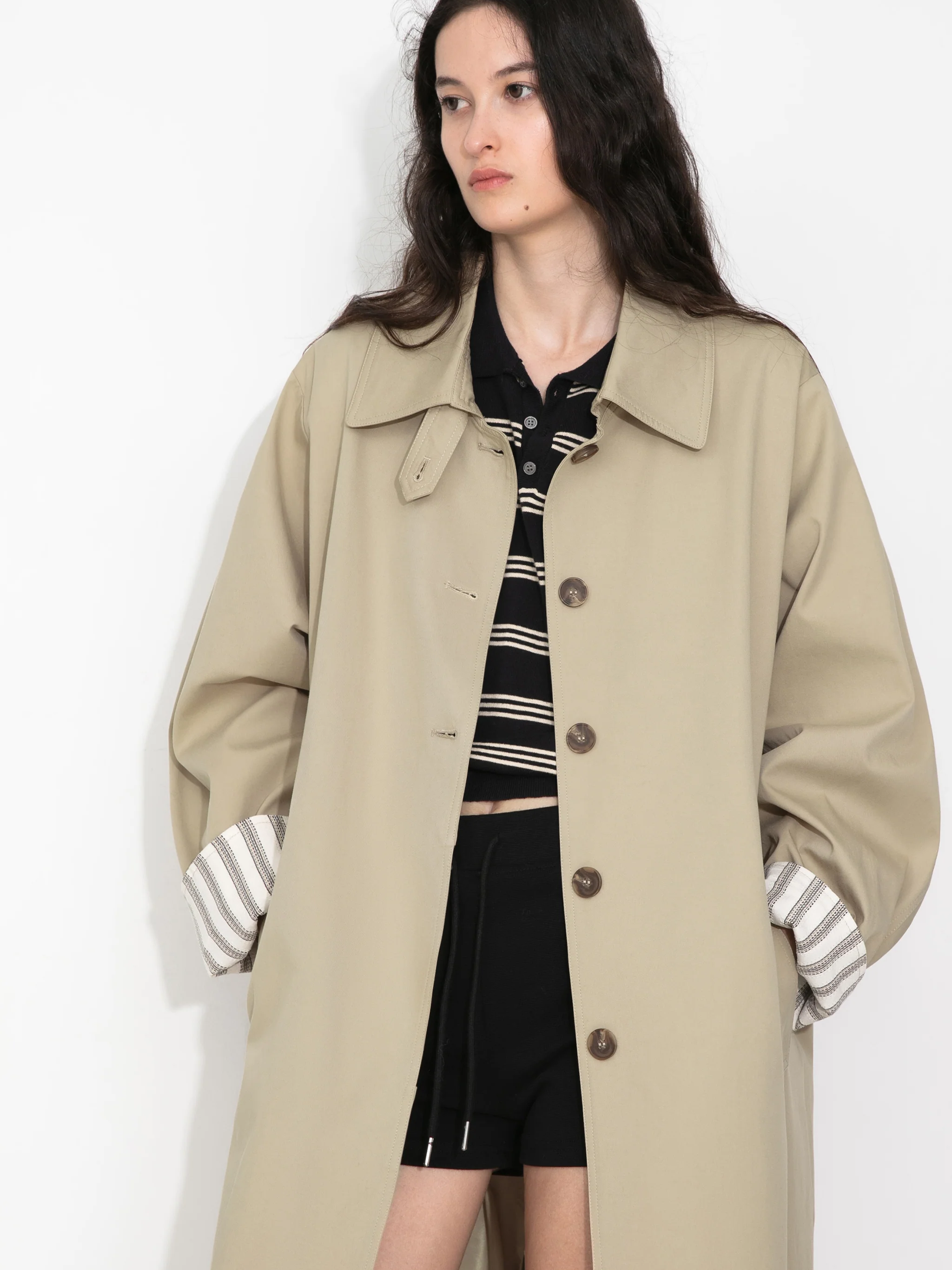 Macintosh Trench Coat with Striped Lining - Image 8