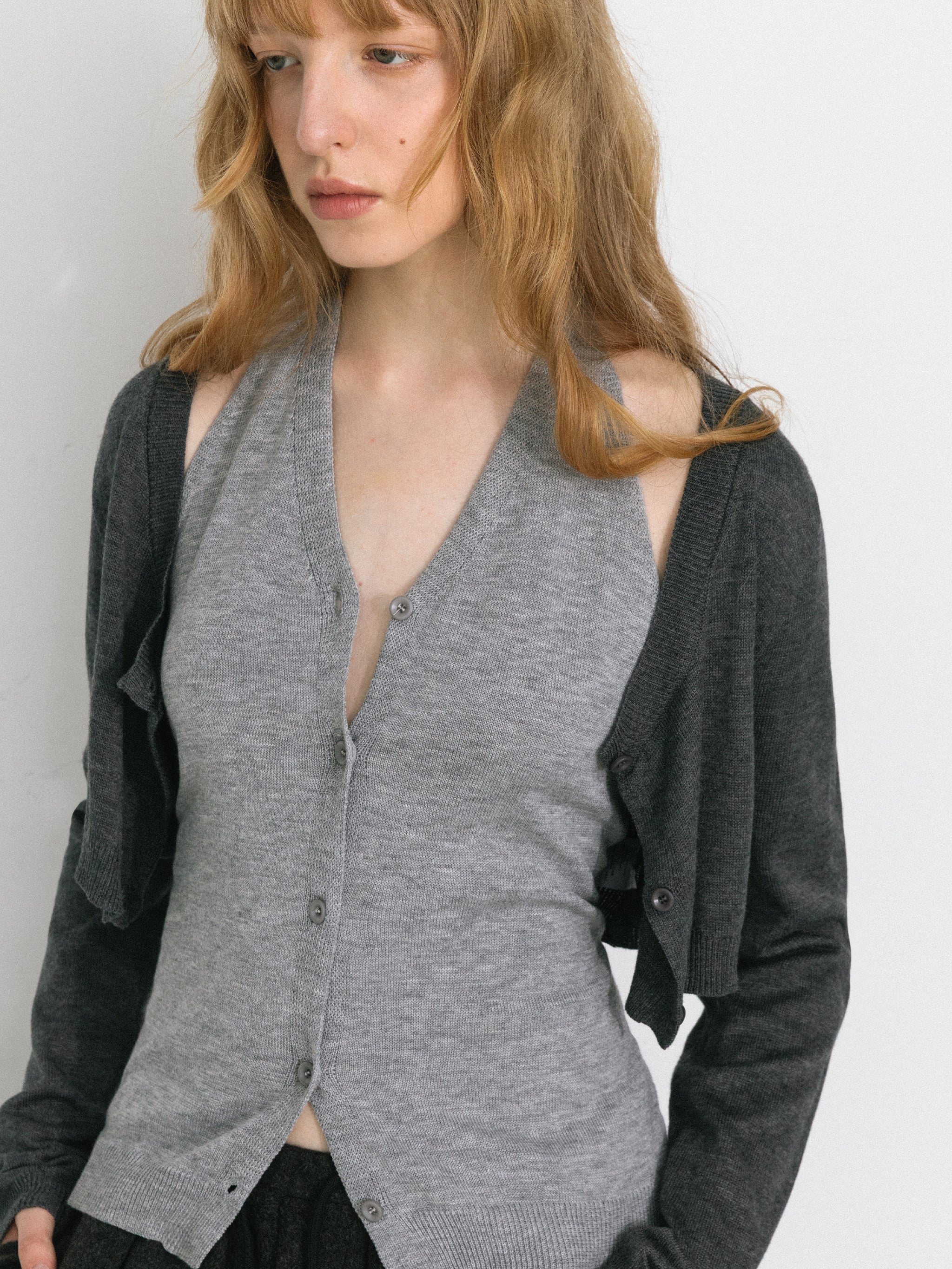 Minimal Color-Block Halter Two-Piece Top - Image 4