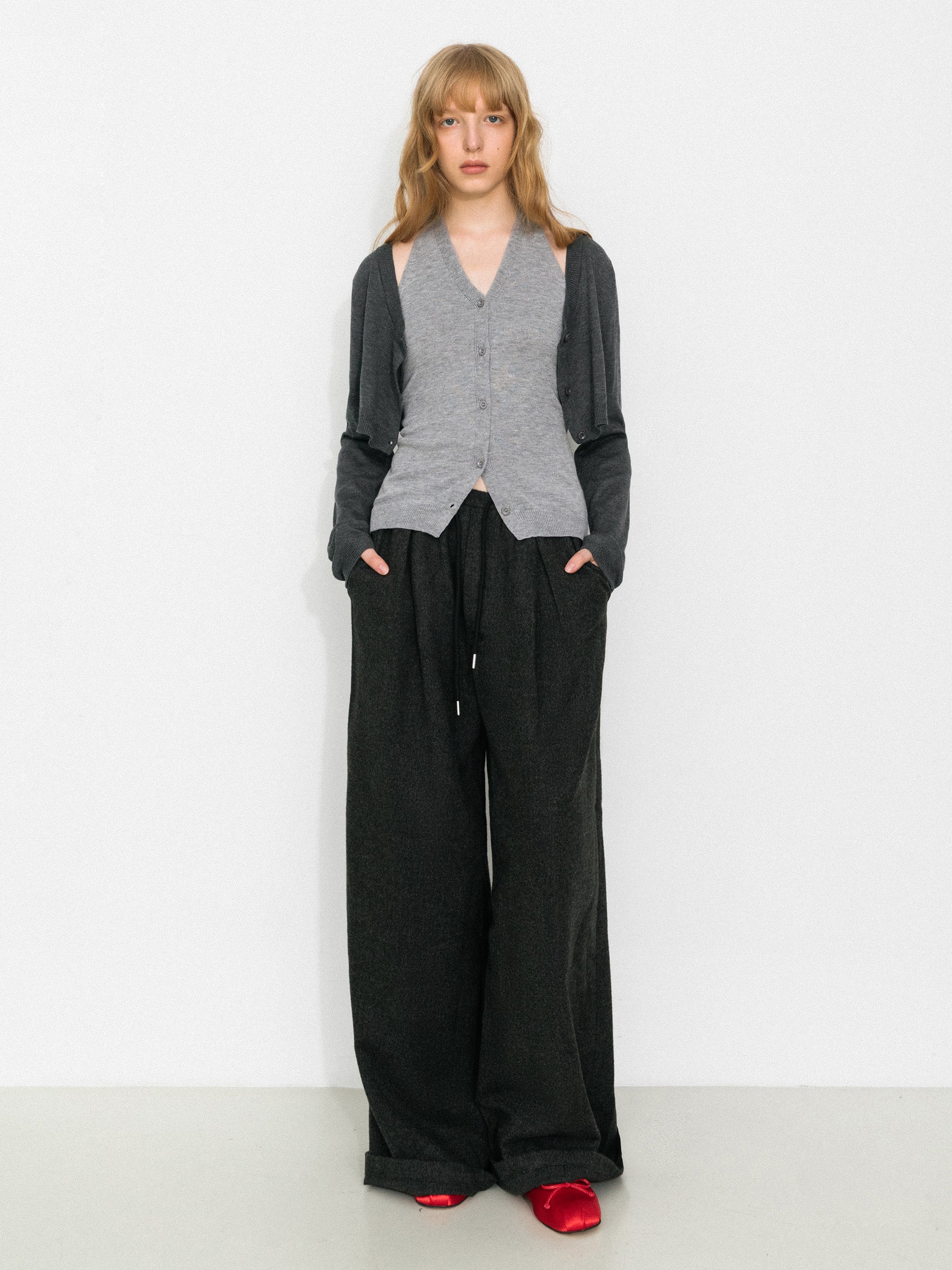 Minimal Color-Block Halter Two-Piece Top - Image 6