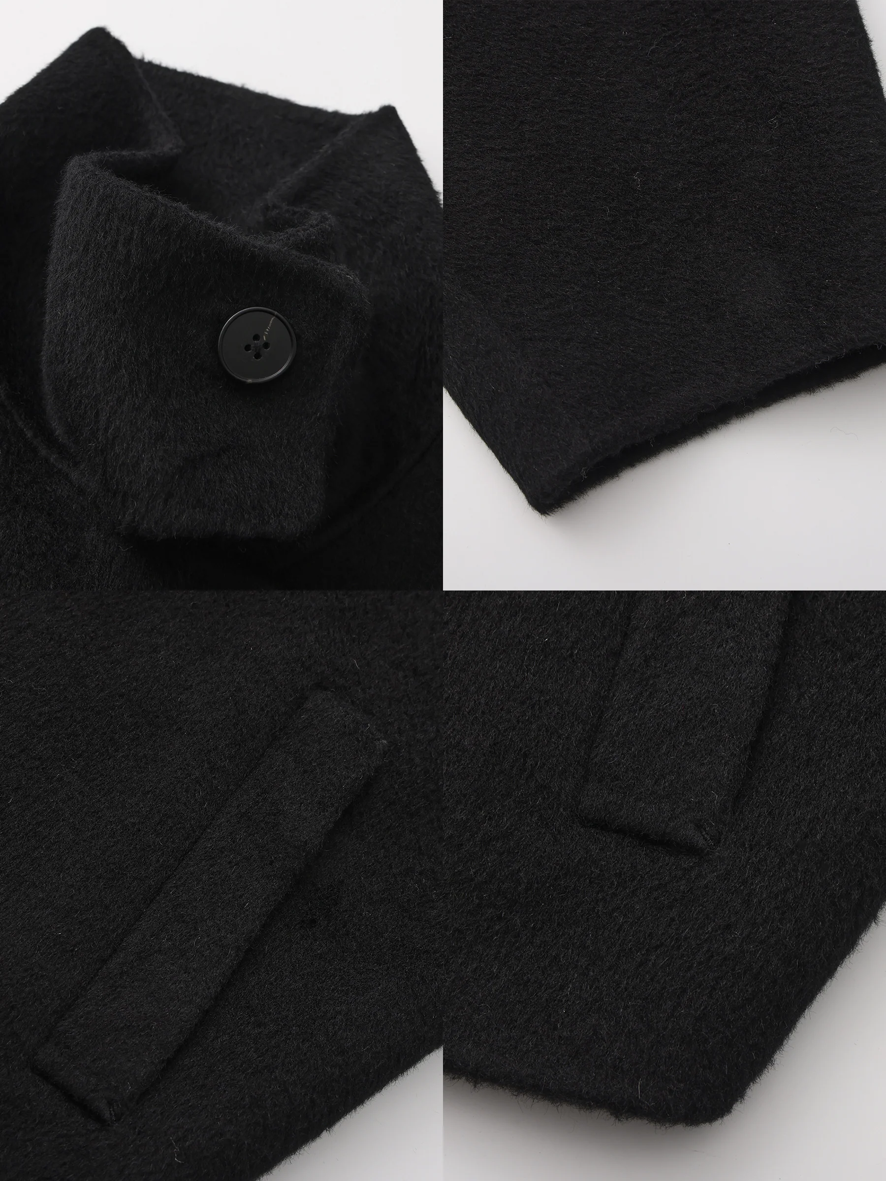 100% Wool Casual Stand-Collar Cropped Jacket - Image 9