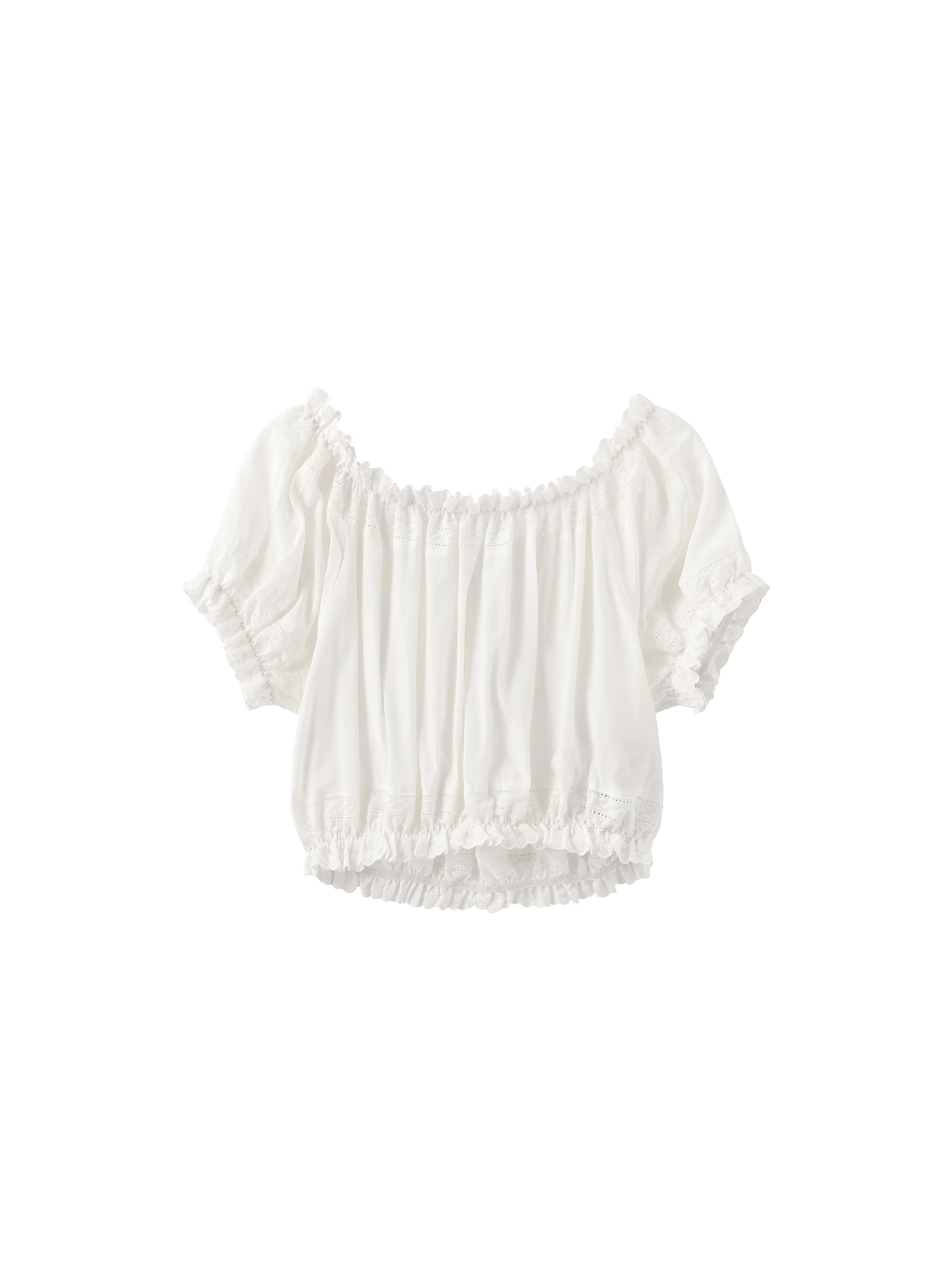 Off-Shoulder Cropped Top with Cut-Out Panels - Image 8