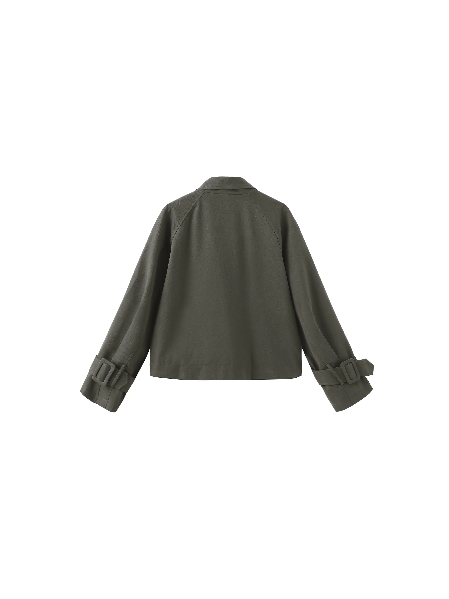 Overlay Cropped Trench Coat - Image 16