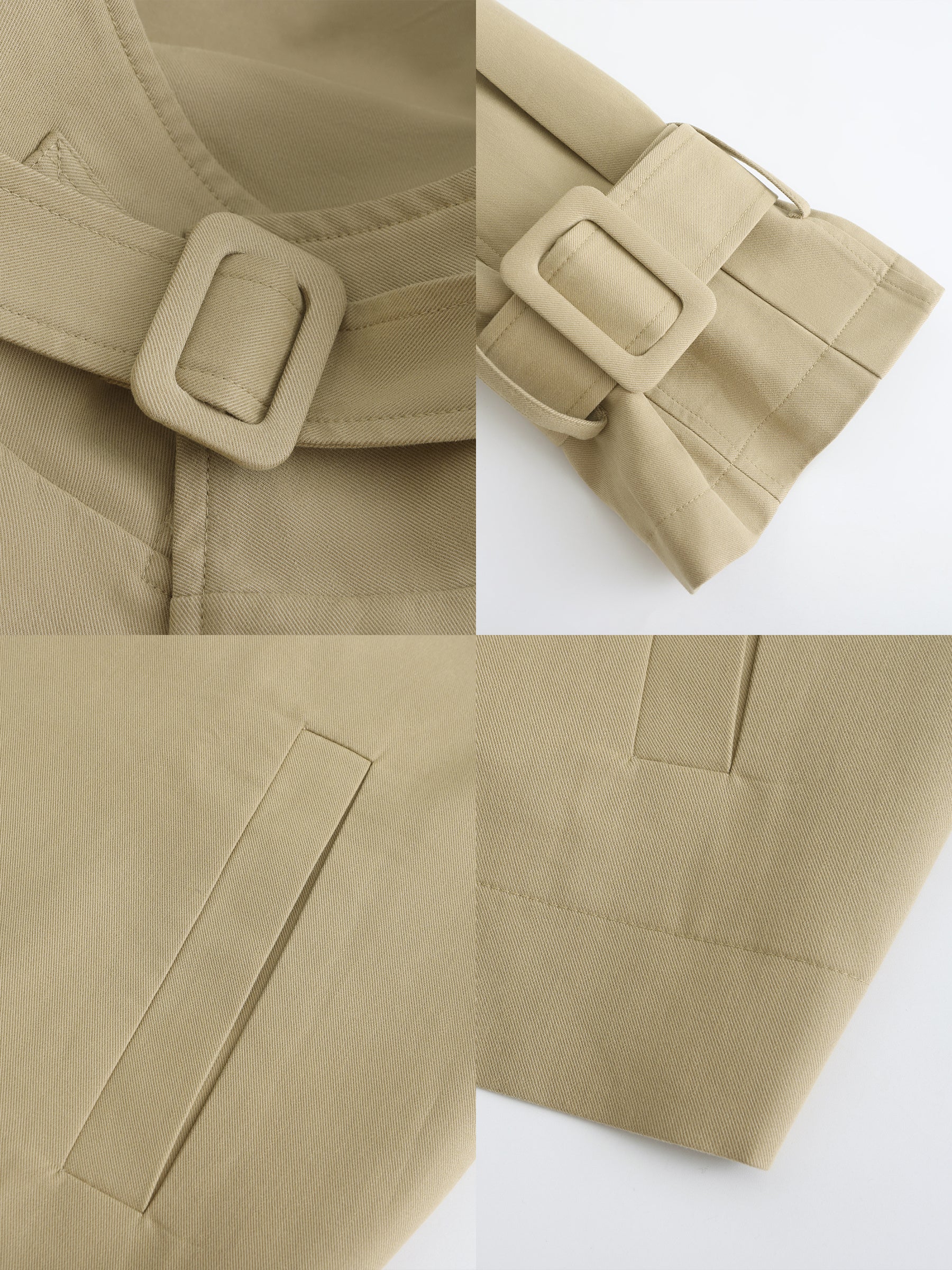 Overlay Cropped Trench Coat - Image 17