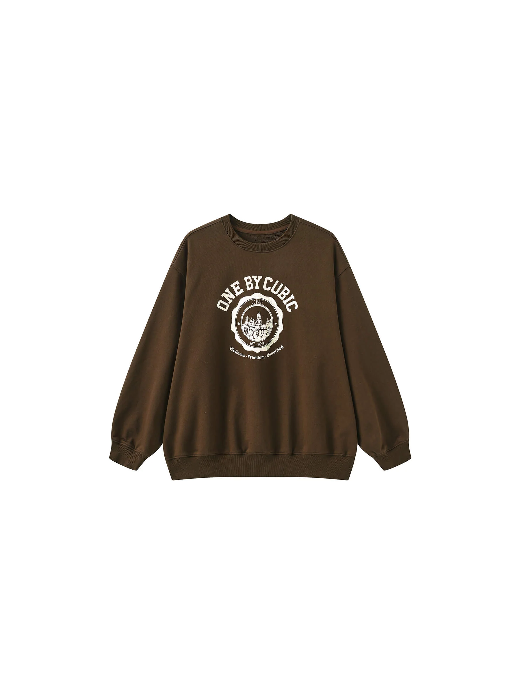 ONE BY CUBIC Oversized Crew Neck 100% Cotton Sweatshirt - Image 8