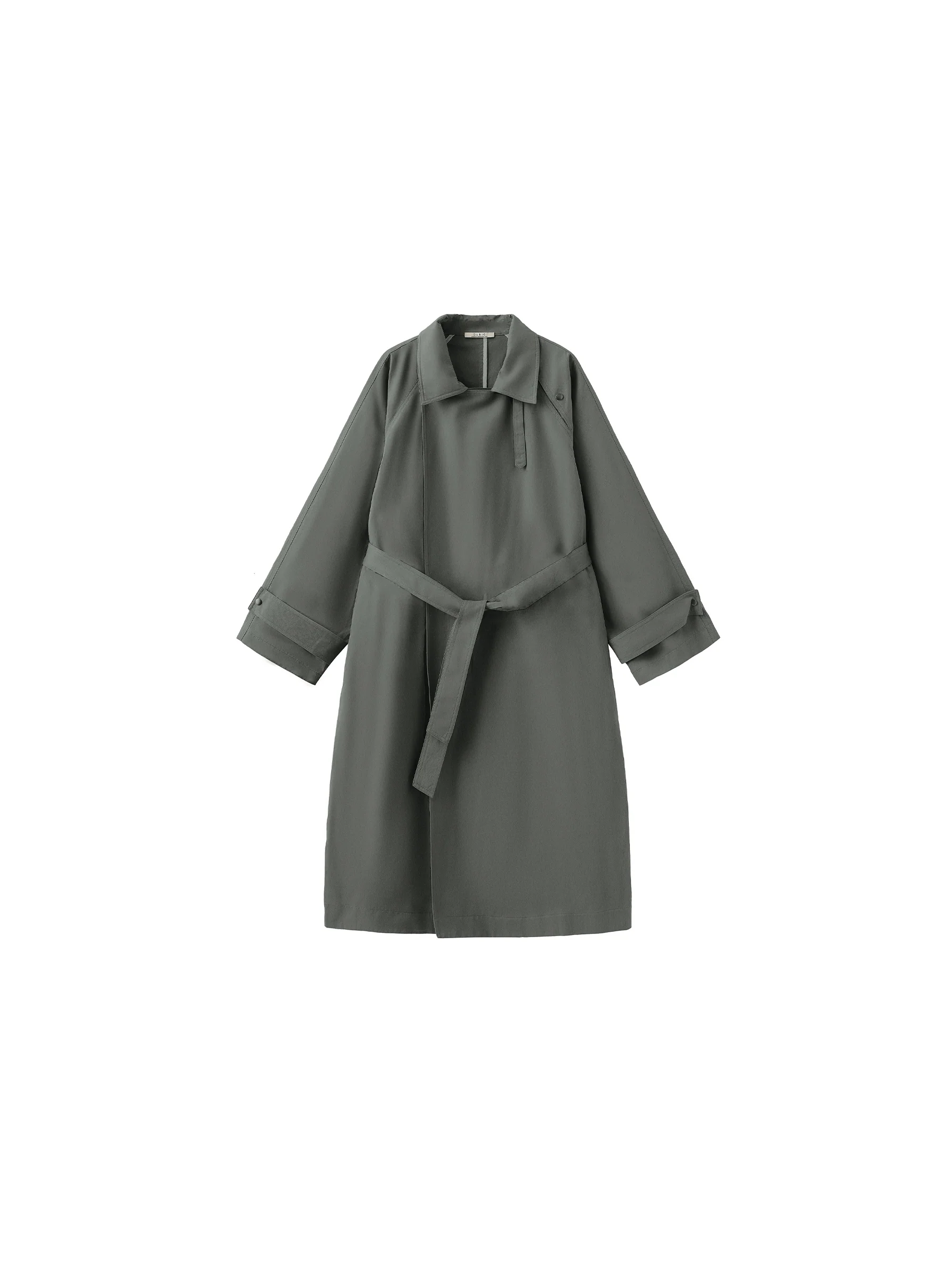 Oversized Large Lapel Long Trench Coat - Image 13