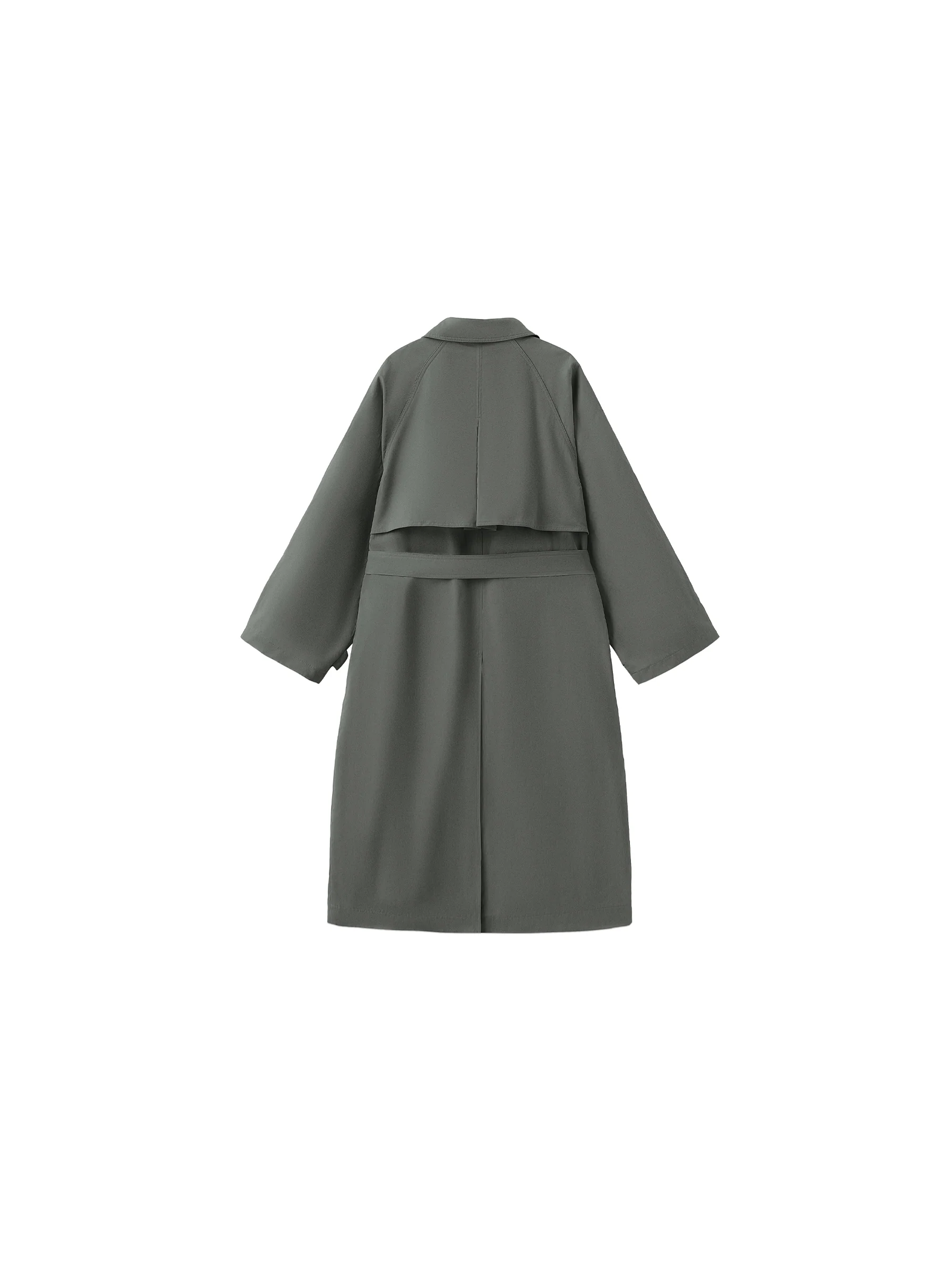 Oversized Large Lapel Long Trench Coat - Image 14
