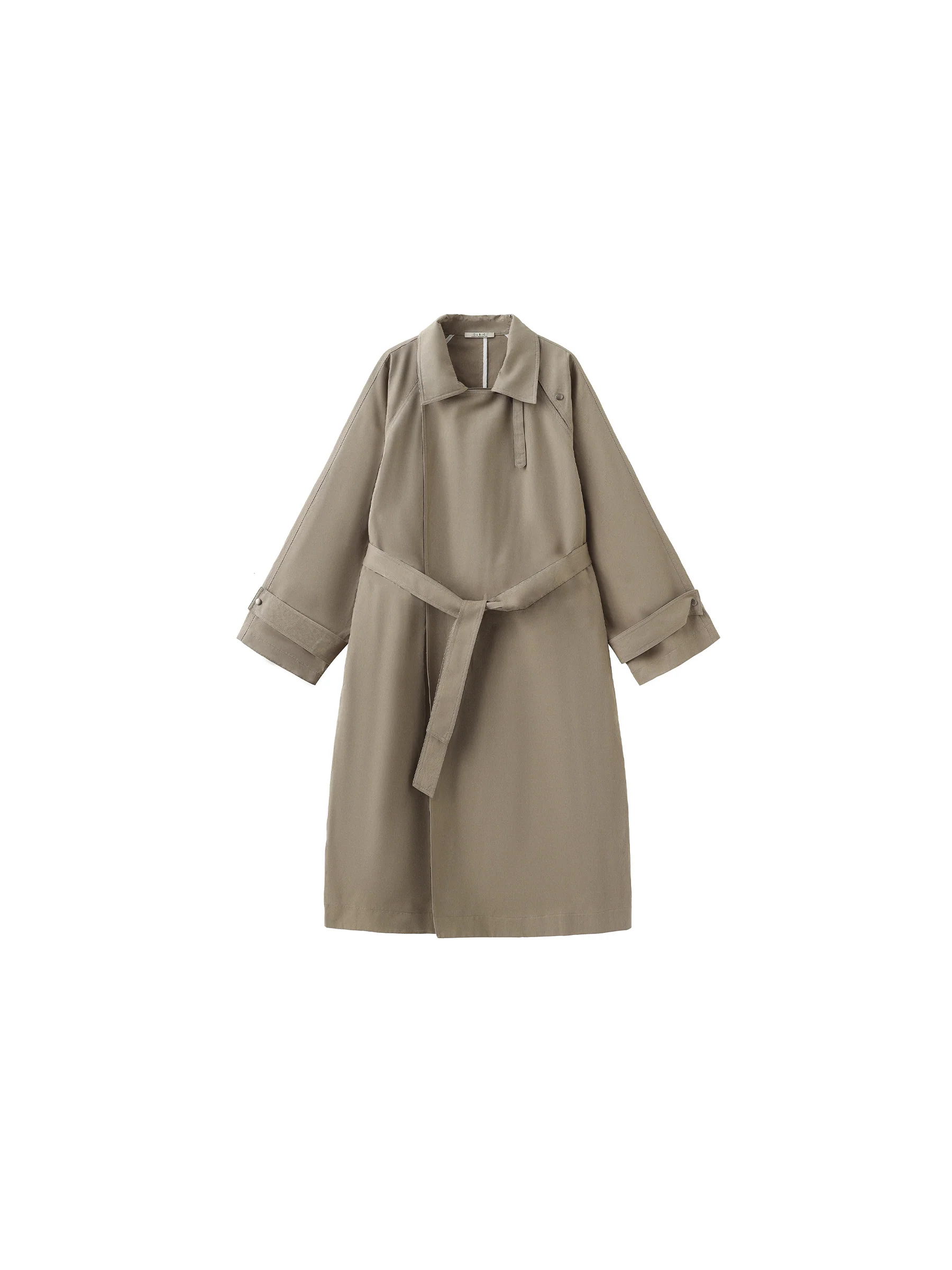 Oversized Large Lapel Long Trench Coat - Image 15