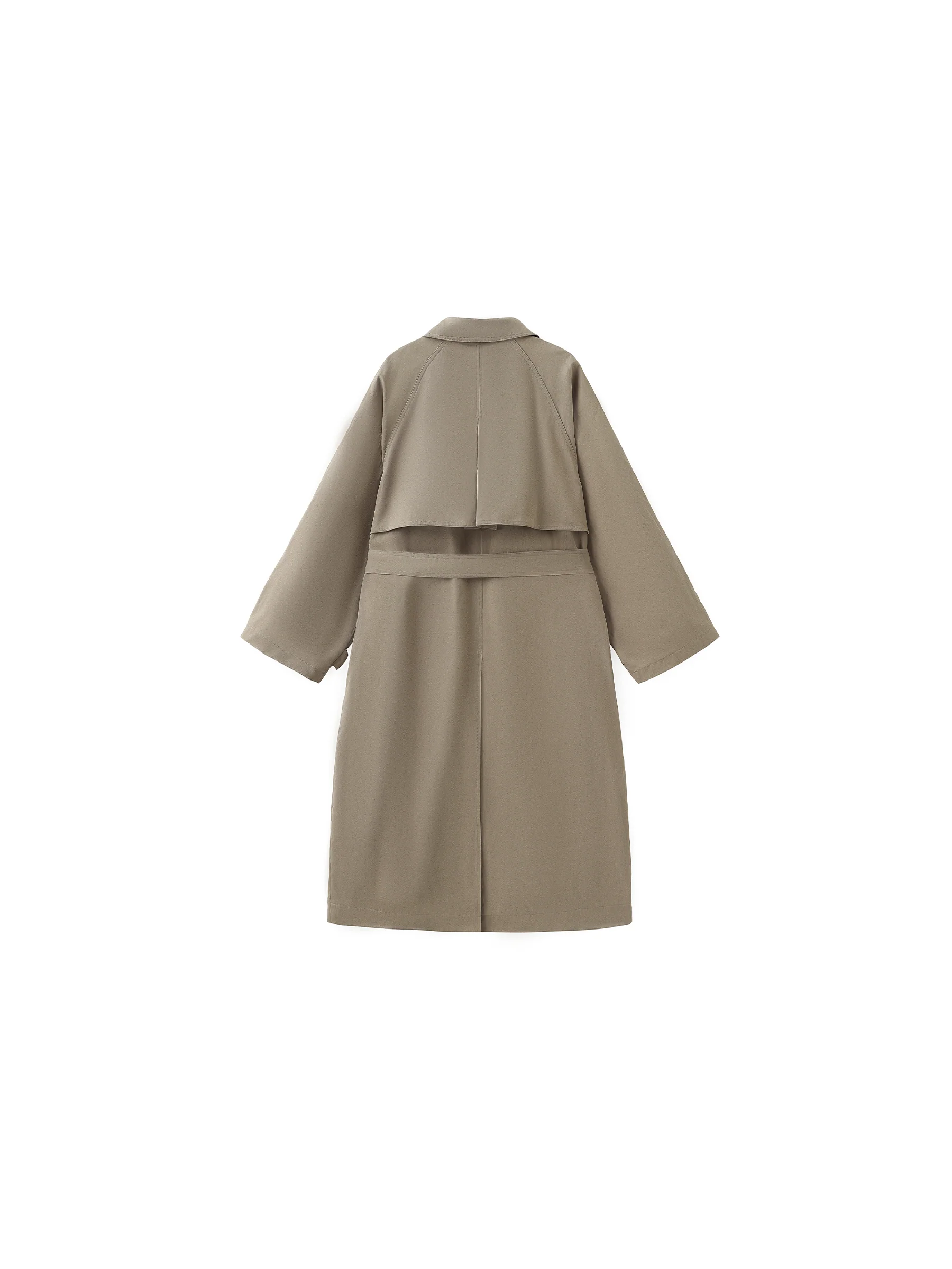 Oversized Large Lapel Long Trench Coat - Image 16