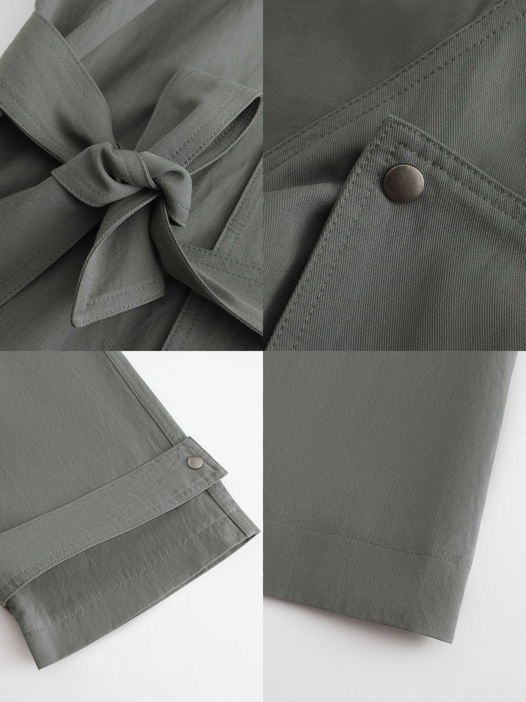 Oversized Large Lapel Long Trench Coat - Image 17
