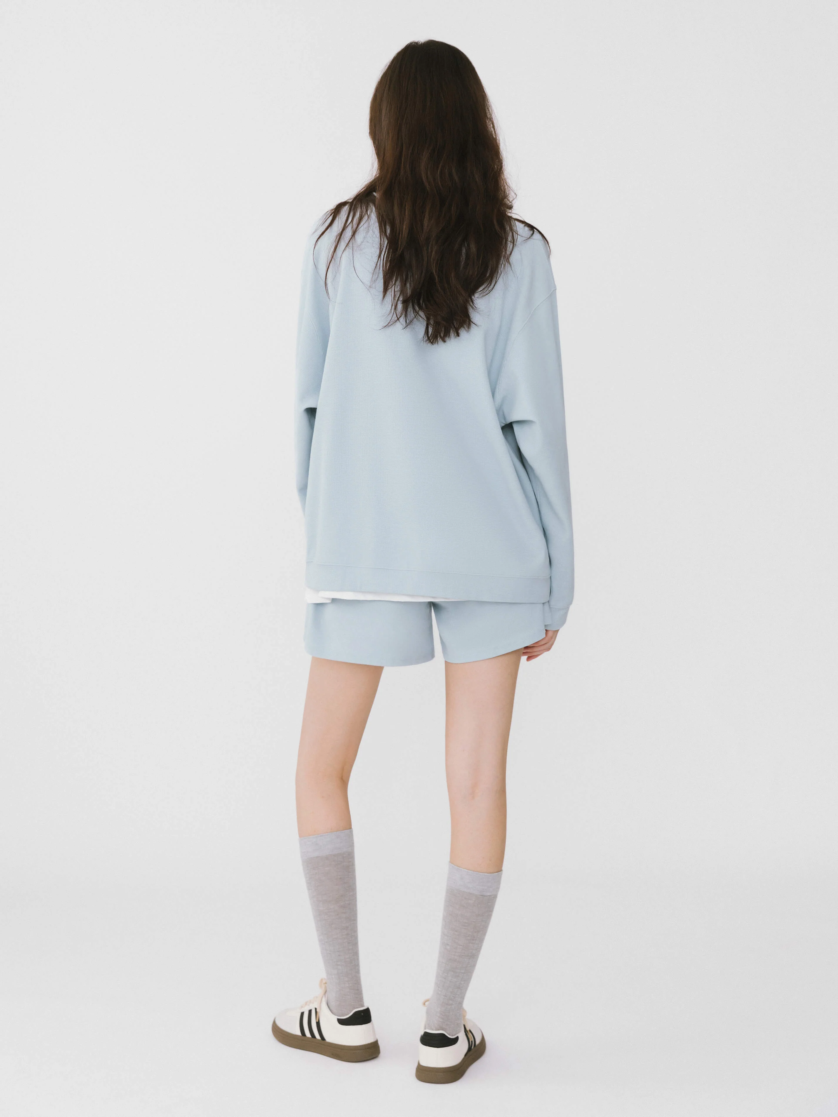 Oversized Long Sleeve T-Shirt and Matching Shorts - Image 6
