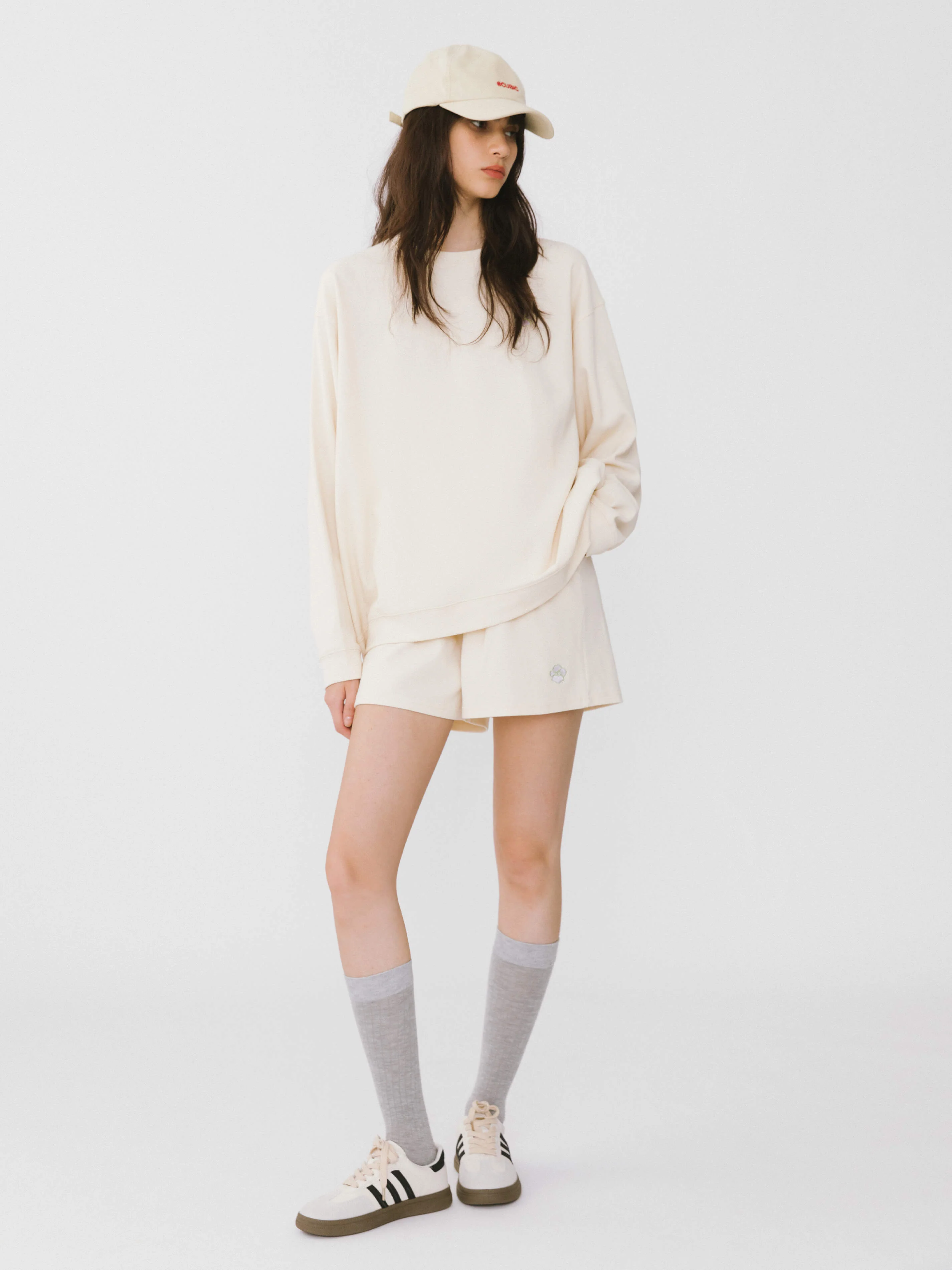Oversized Long Sleeve T-Shirt and Matching Shorts - Image 8