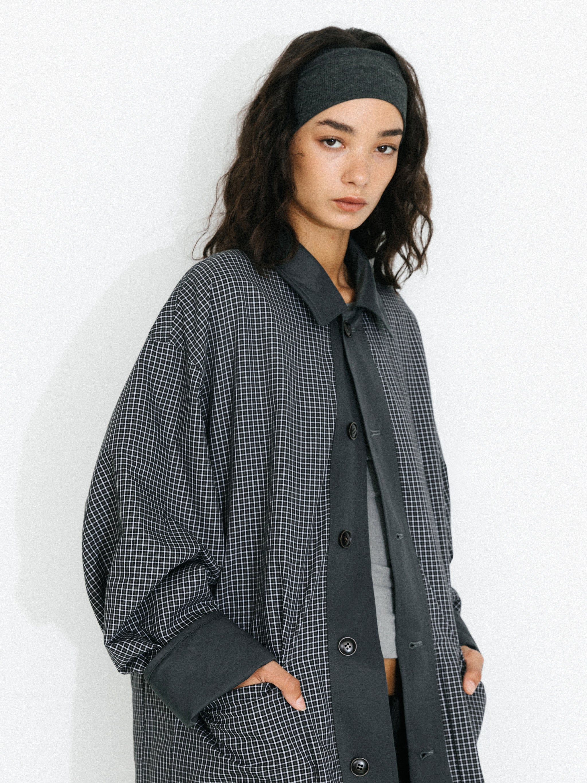 Oversized Single-Breasted Mid-Length Trench Coat - Image 4