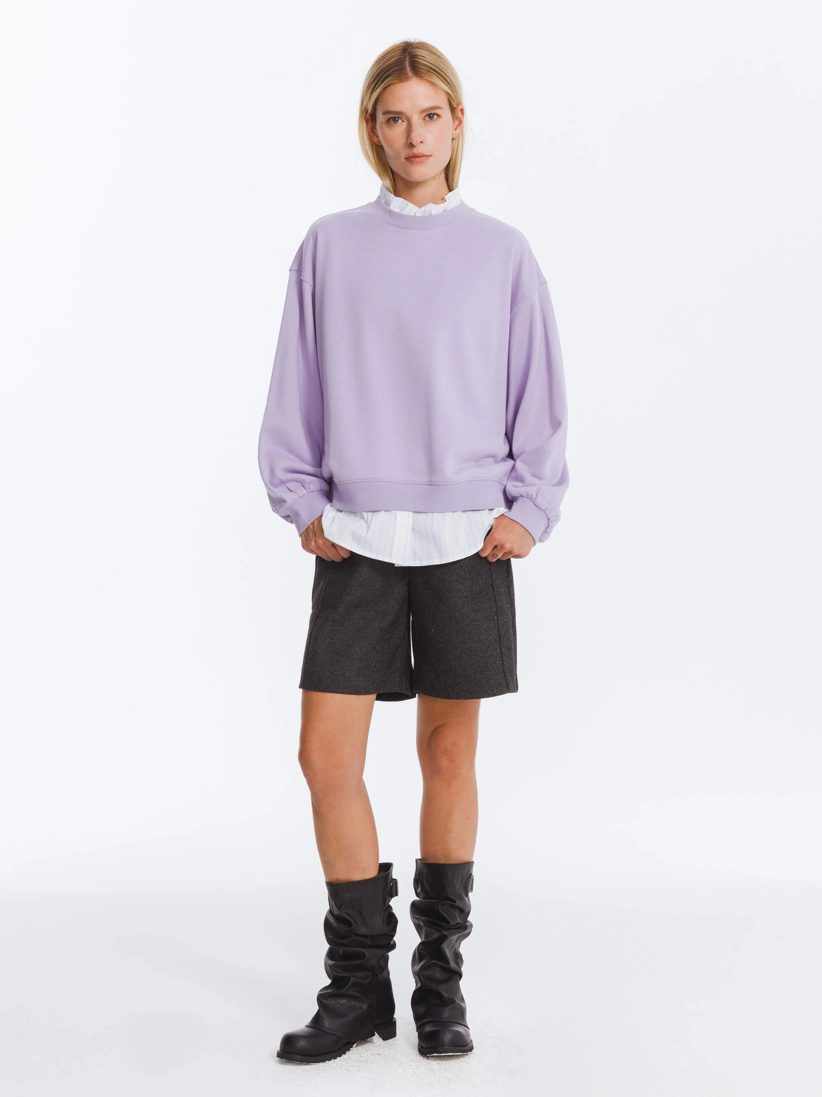 Oversized Sweatshirt with Cotton Blend - Image 2