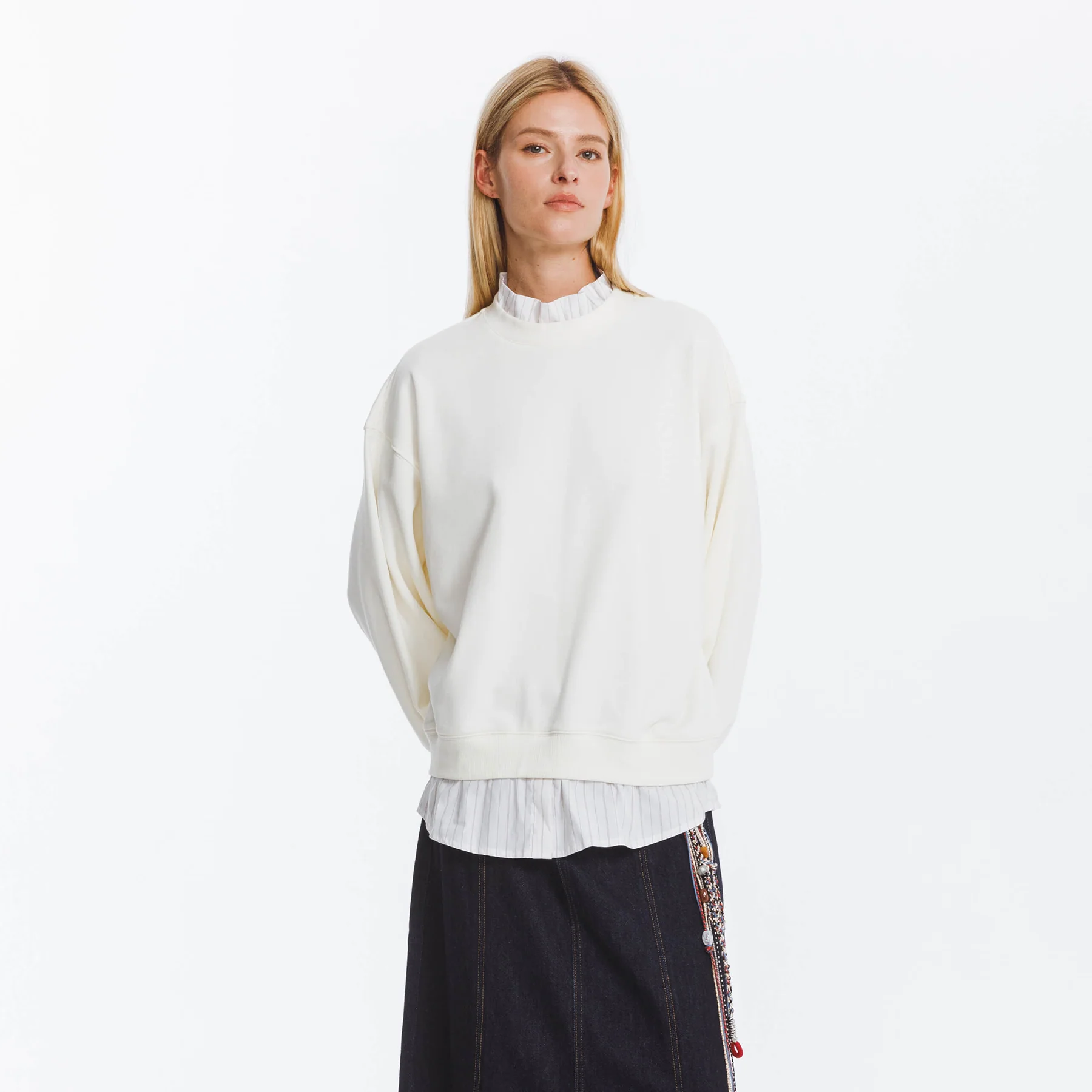Oversized Sweatshirt with Cotton Blend - Image 22