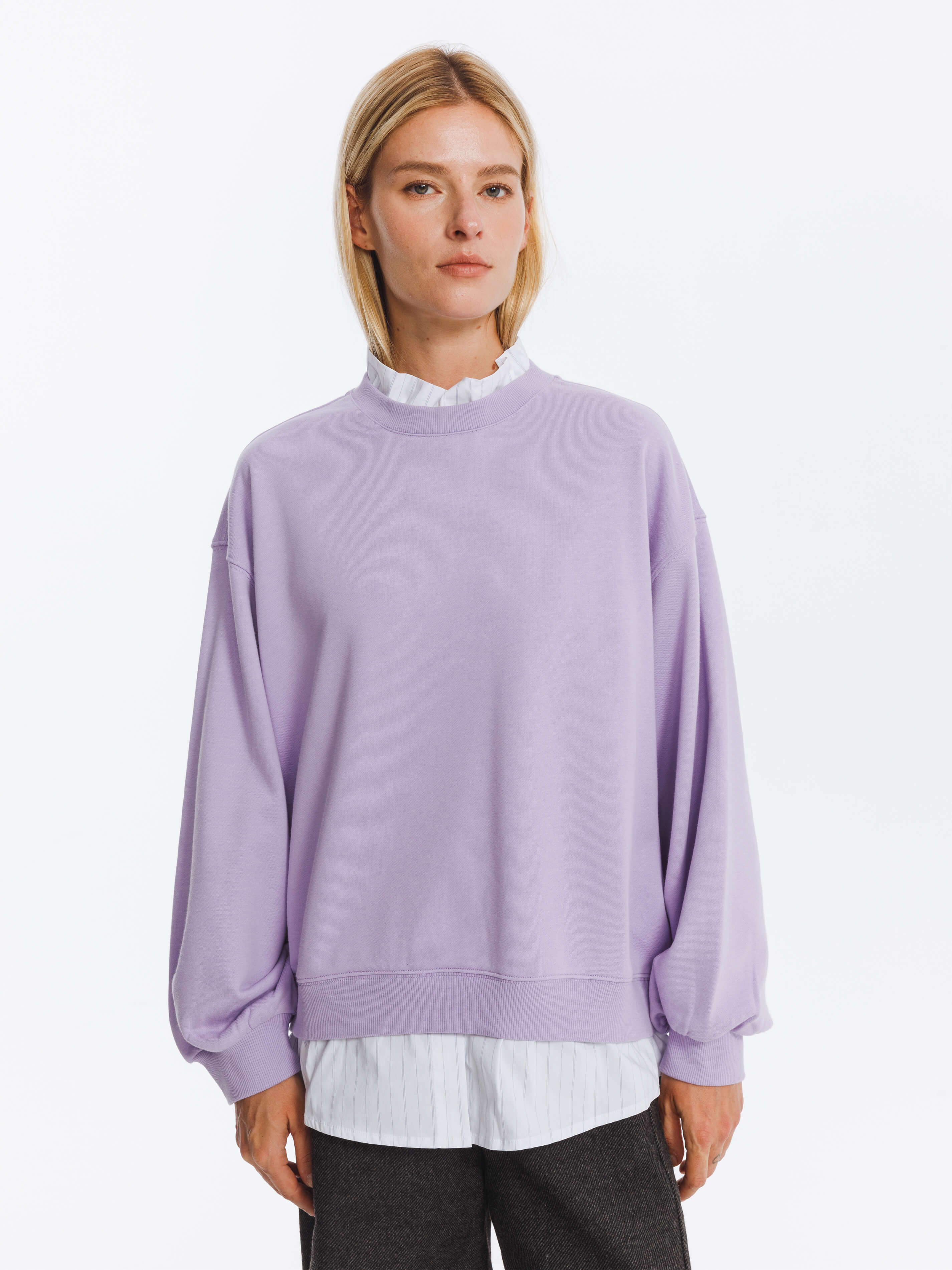 Oversized Sweatshirt with Cotton Blend - Image 3