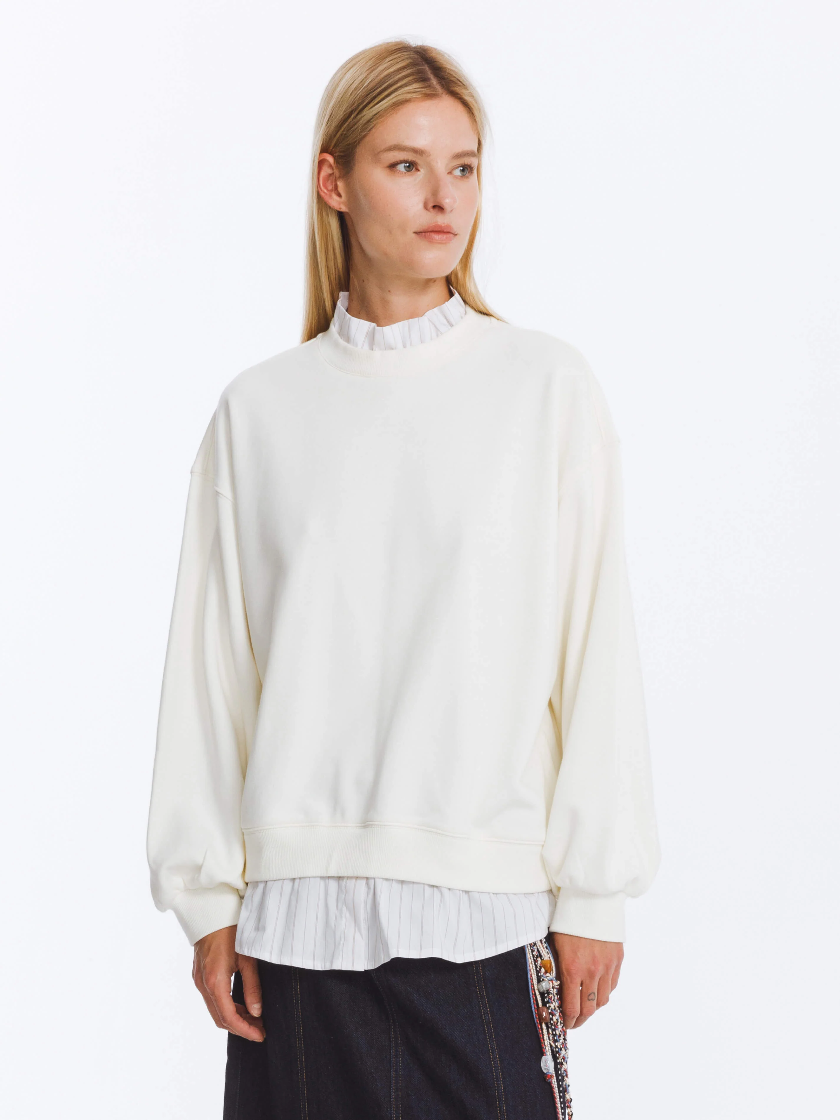 Oversized Sweatshirt with Cotton Blend - Image 7