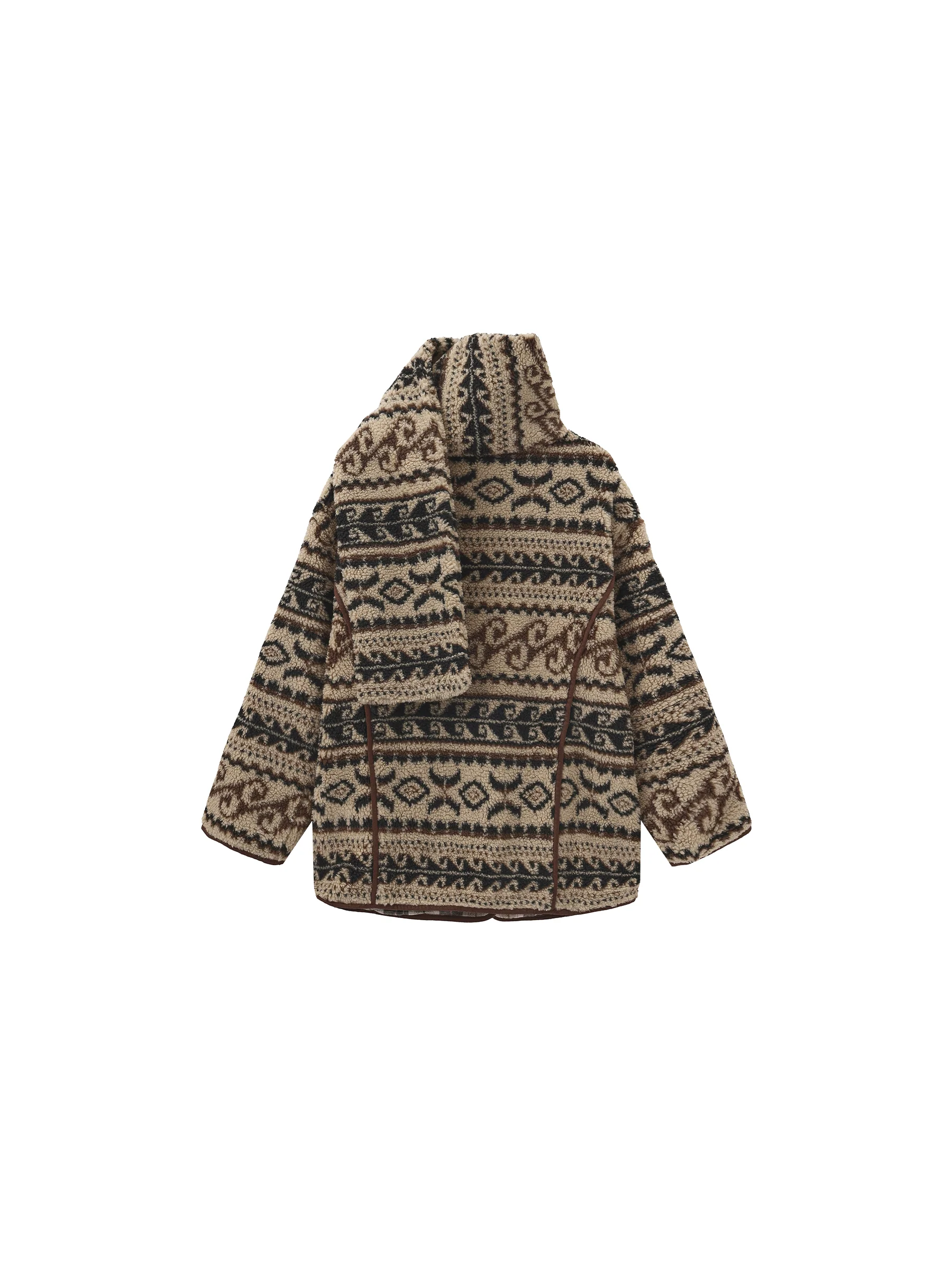 Paisley Faux Shearling Padded Jacket - Image 8
