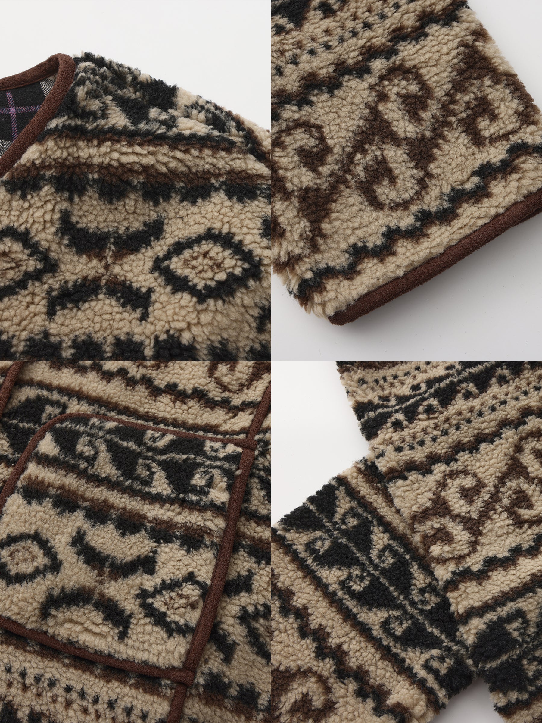 Paisley Faux Shearling Padded Jacket - Image 9