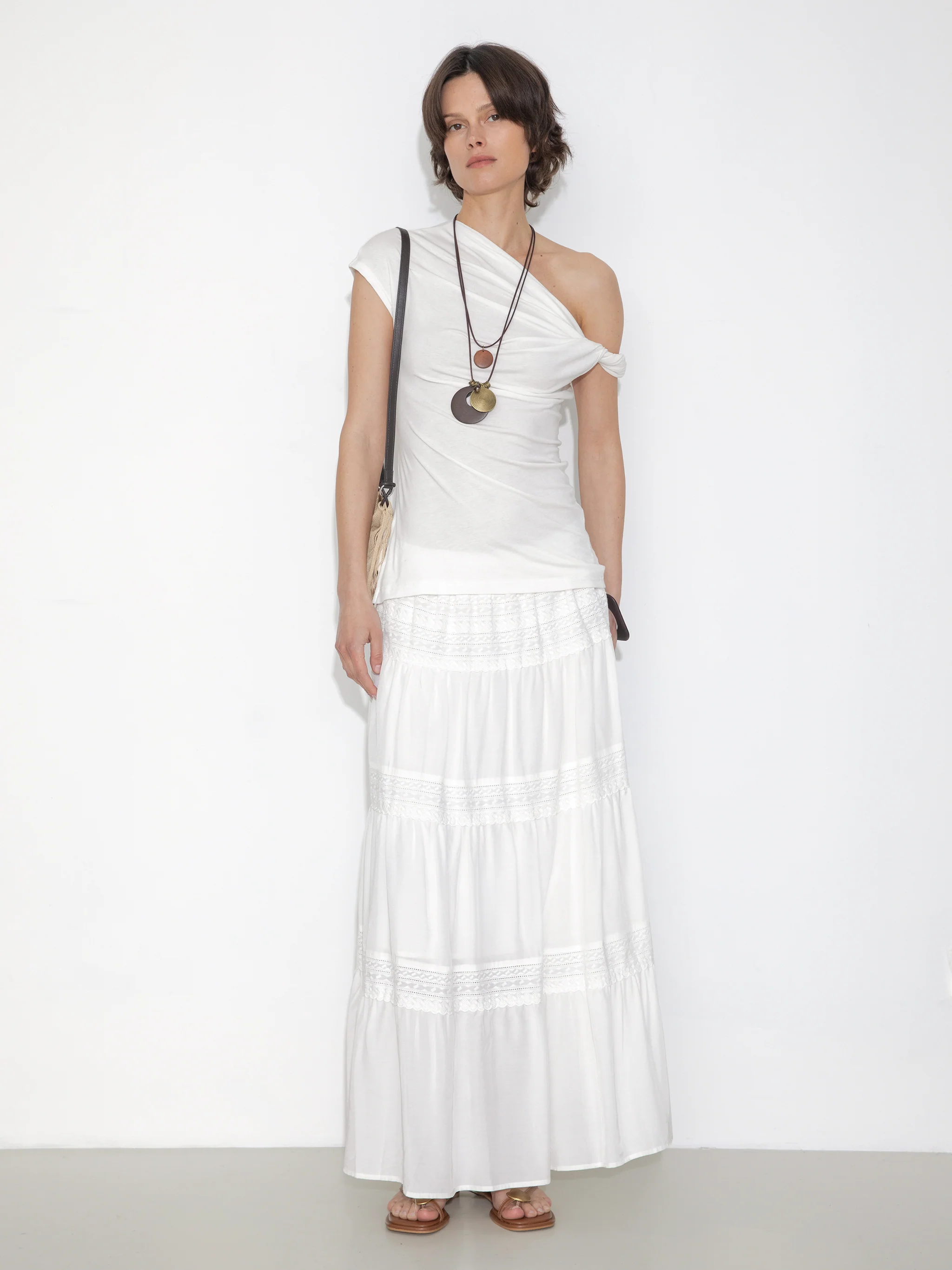 Panelled Lace Maxi Skirt - Image 2