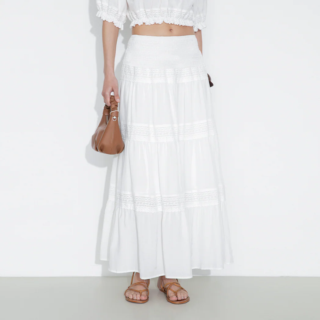 Panelled Lace Maxi Skirt - Image 3