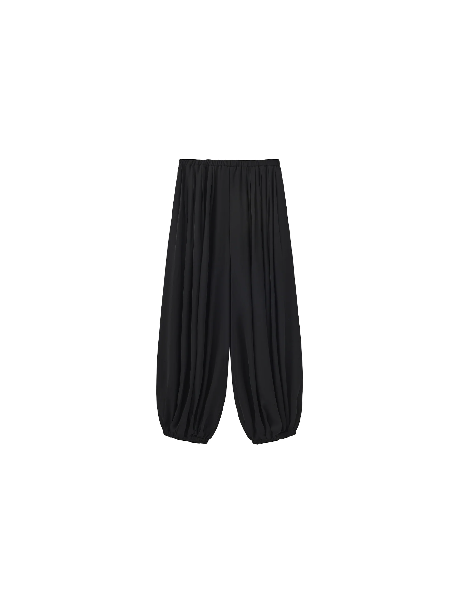 Pleated Balloon-Leg Elastic-Waist Trousers - Image 13