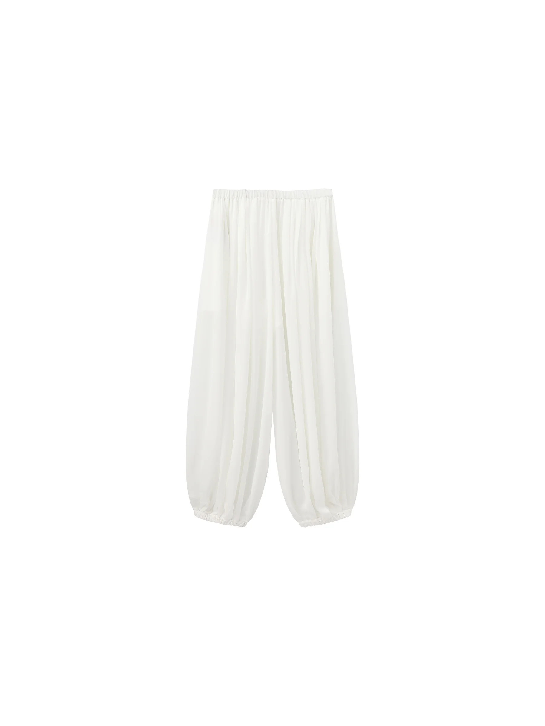 Pleated Balloon-Leg Elastic-Waist Trousers - Image 16