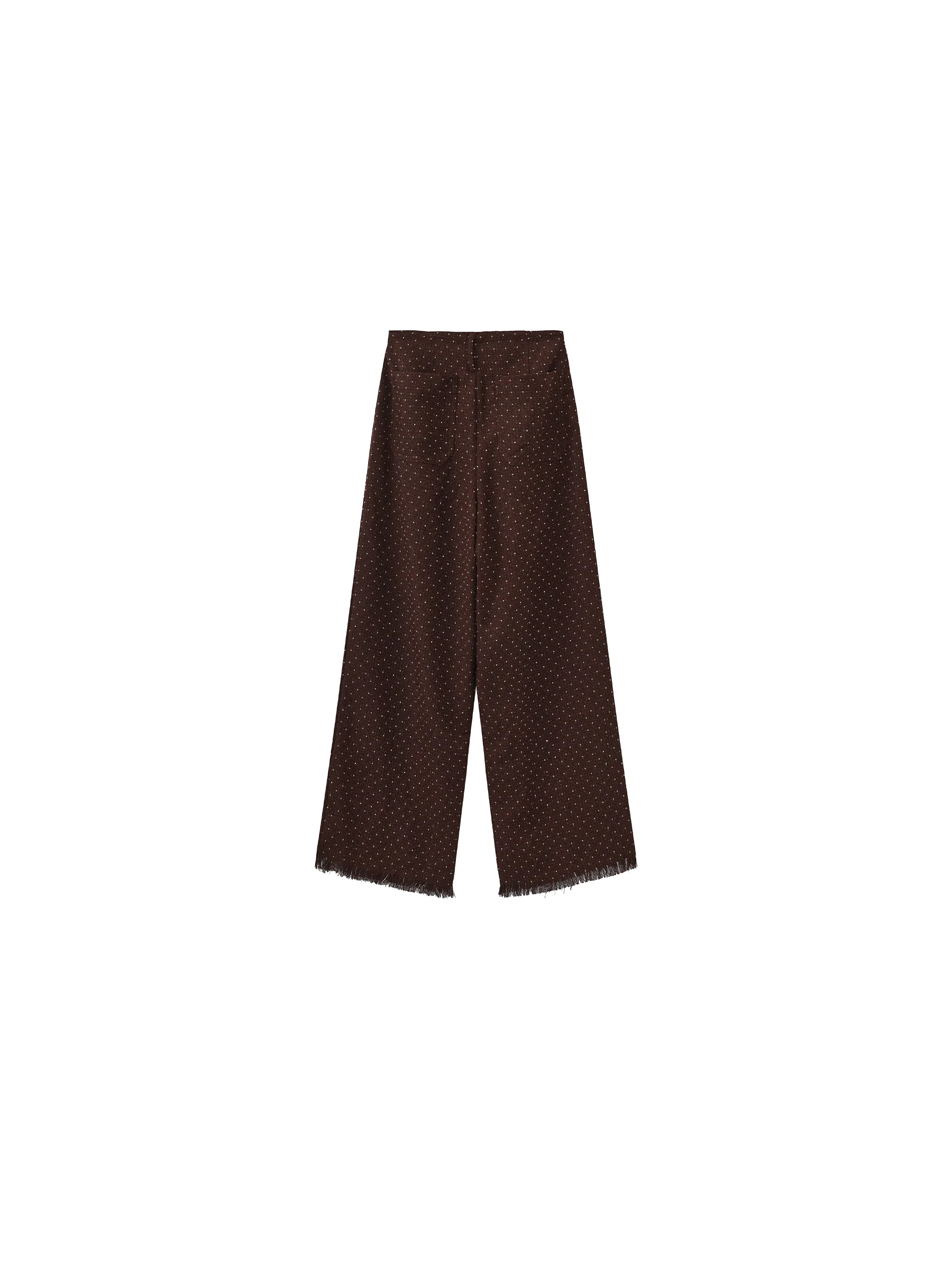 Polka Dot Fringe Wide-Leg Trousers - Image 8