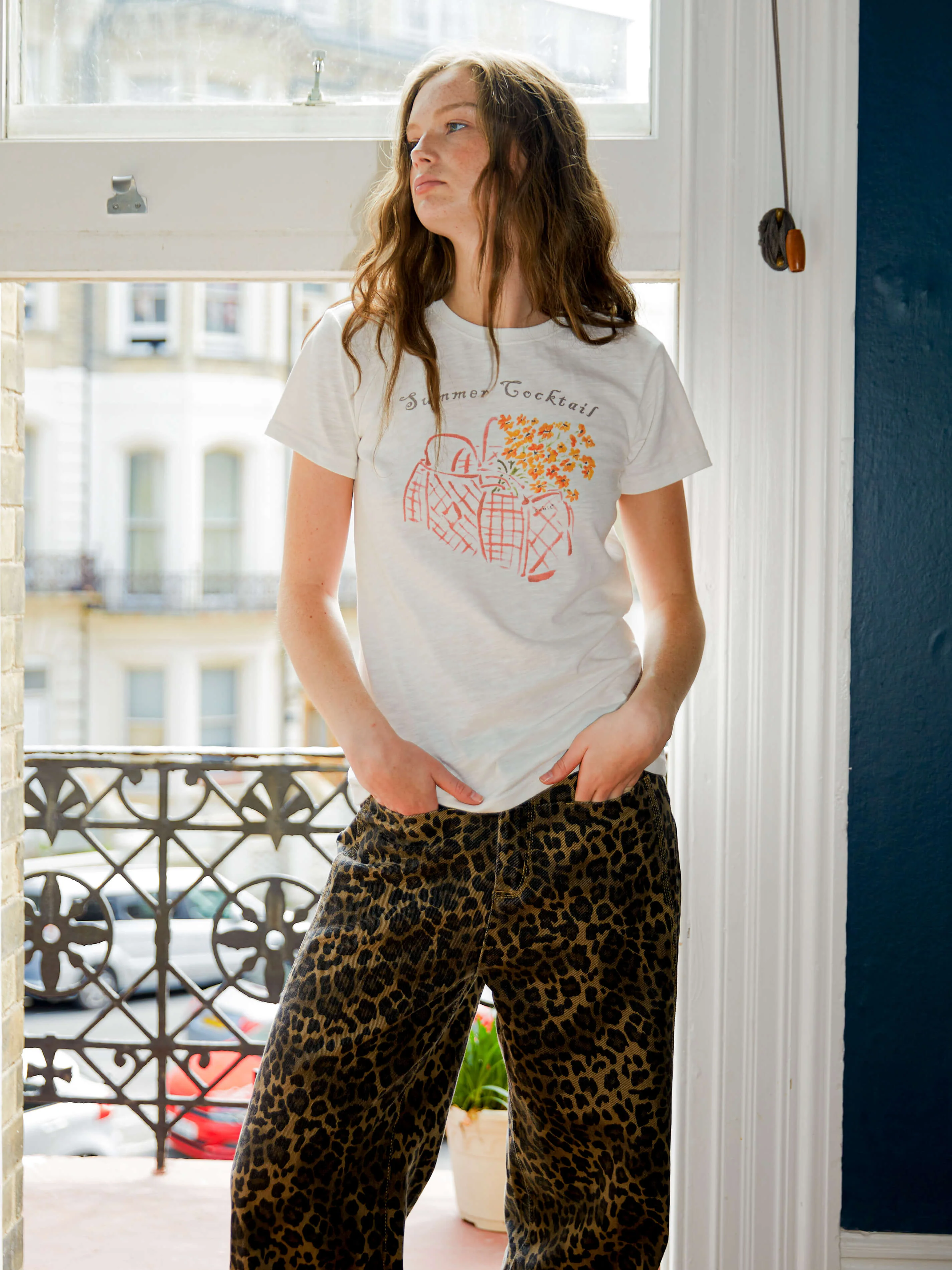 Printed Casual Short-Sleeve Top - Image 2