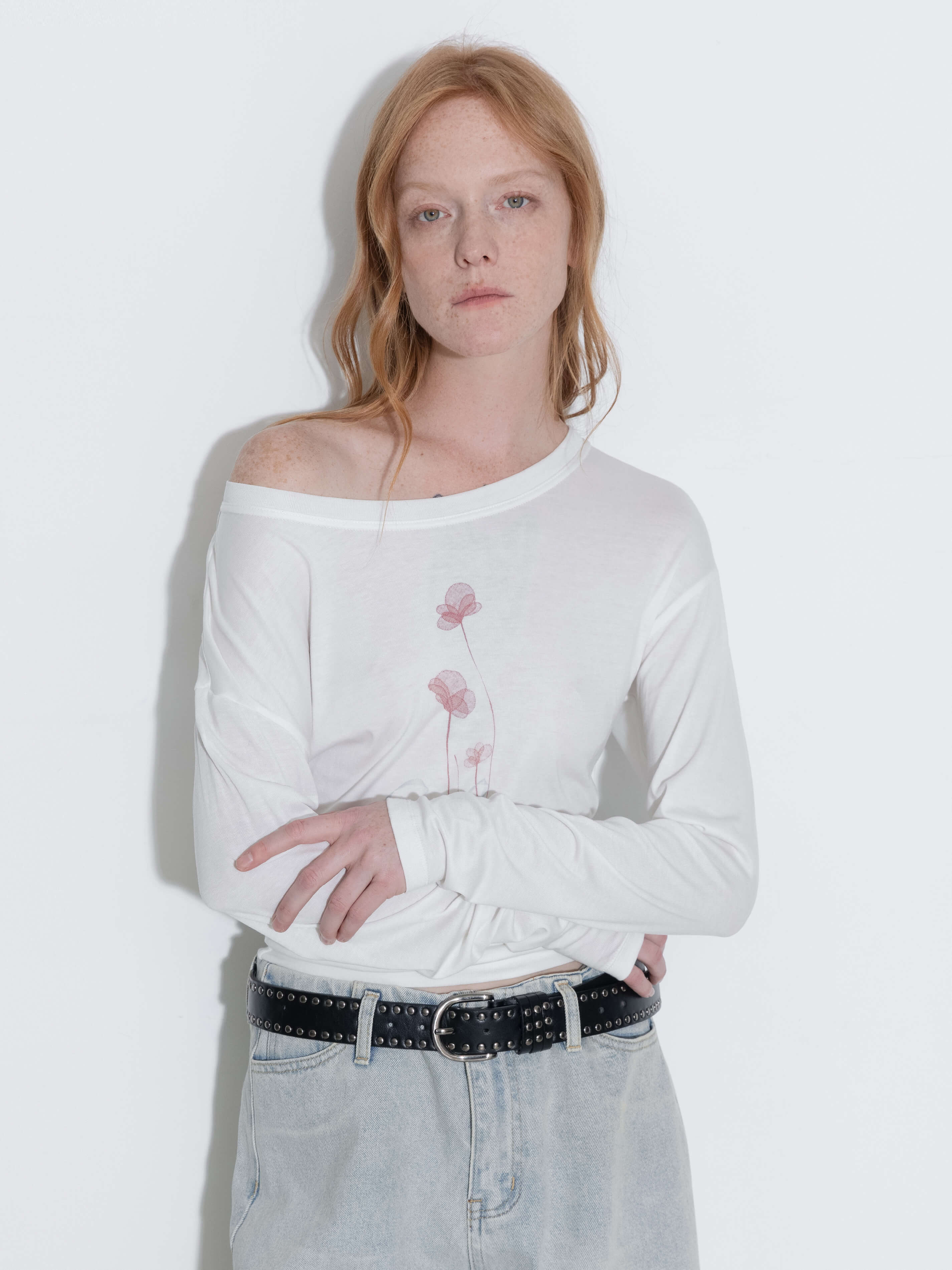 Printed Tencel Long Sleeve Top - Image 10