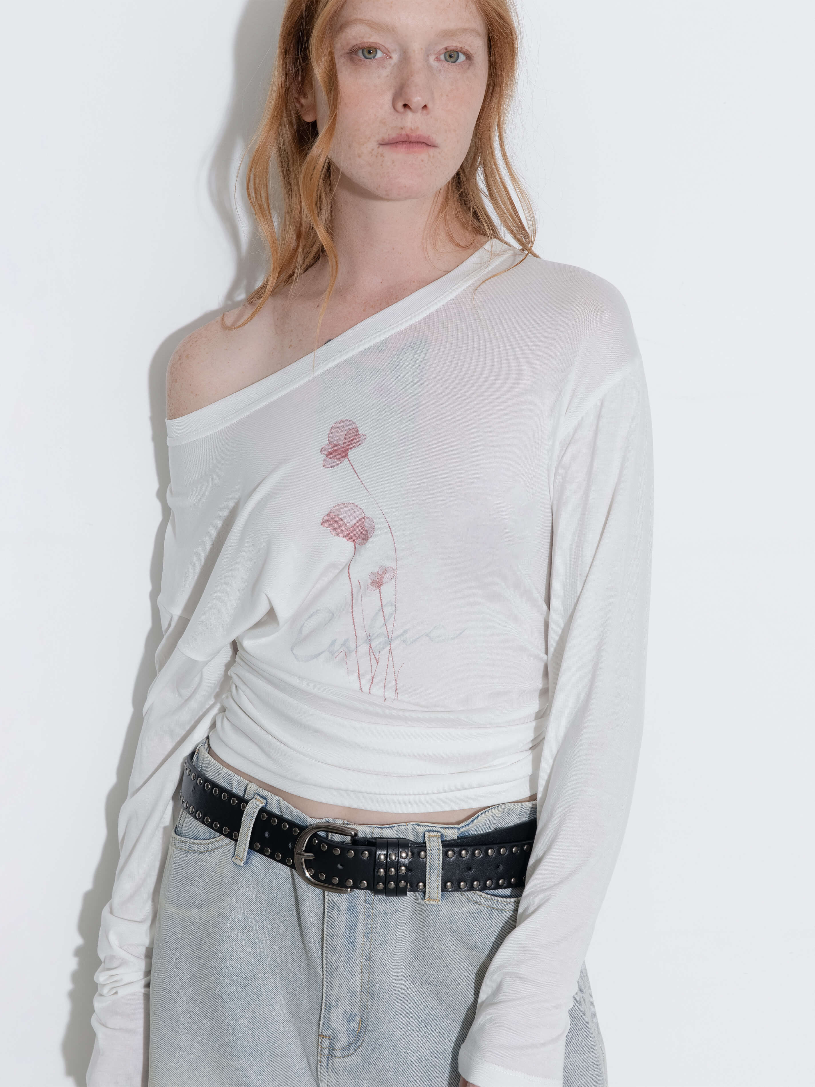 Printed Tencel Long Sleeve Top - Image 12