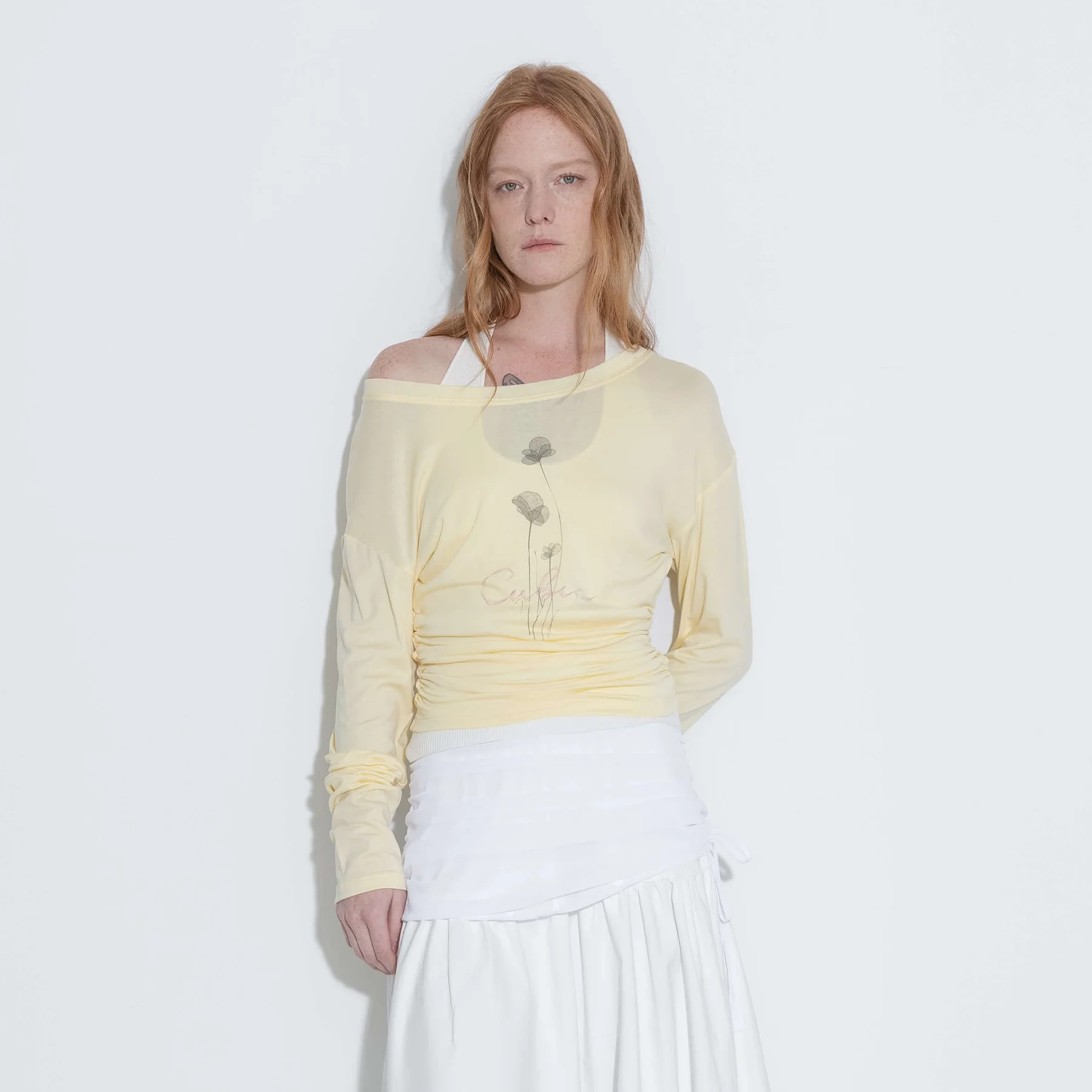 Printed Tencel Long Sleeve Top - Image 4