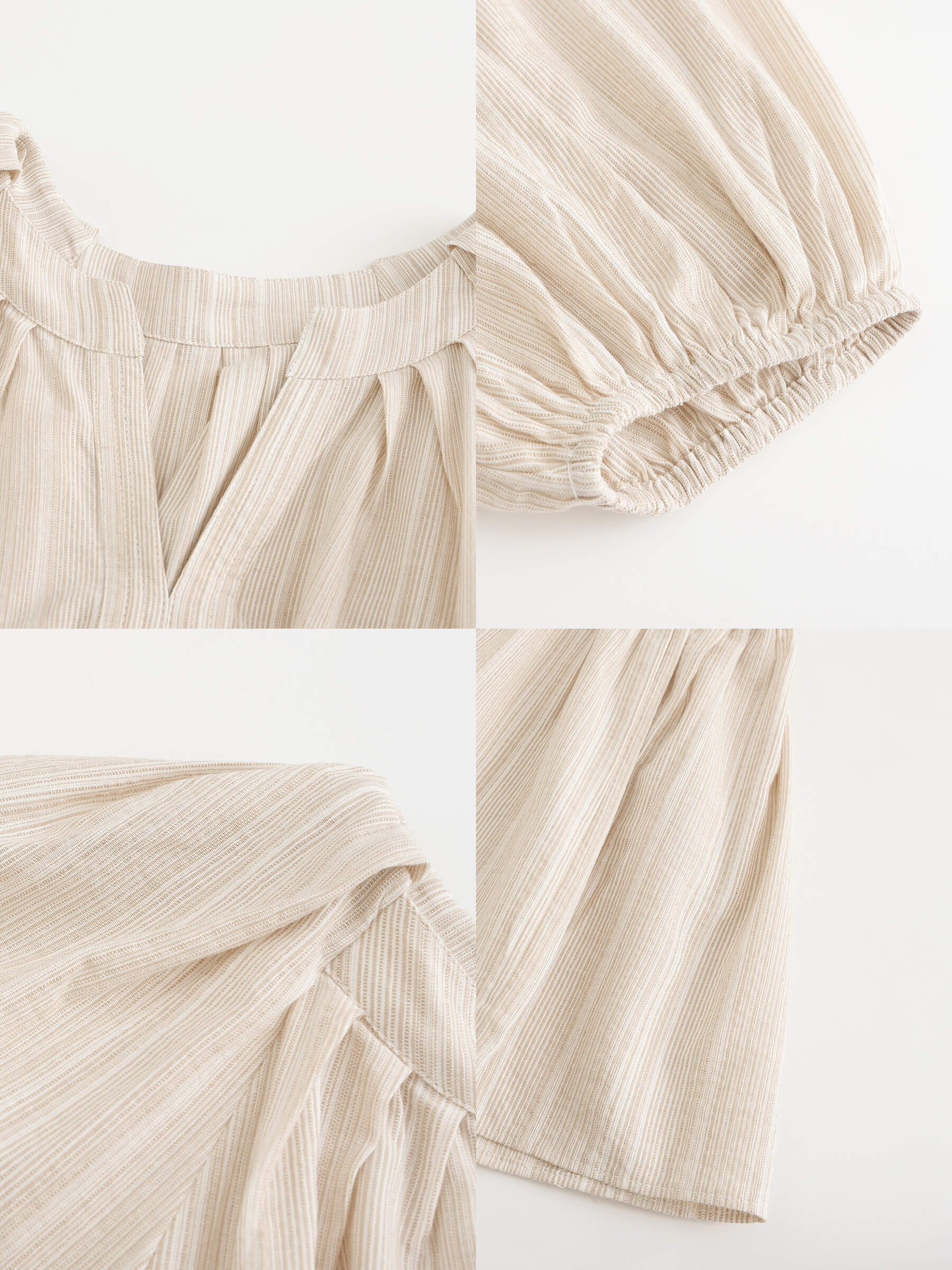 Puff Sleeve V-Neck Tiered Dress - Image 14