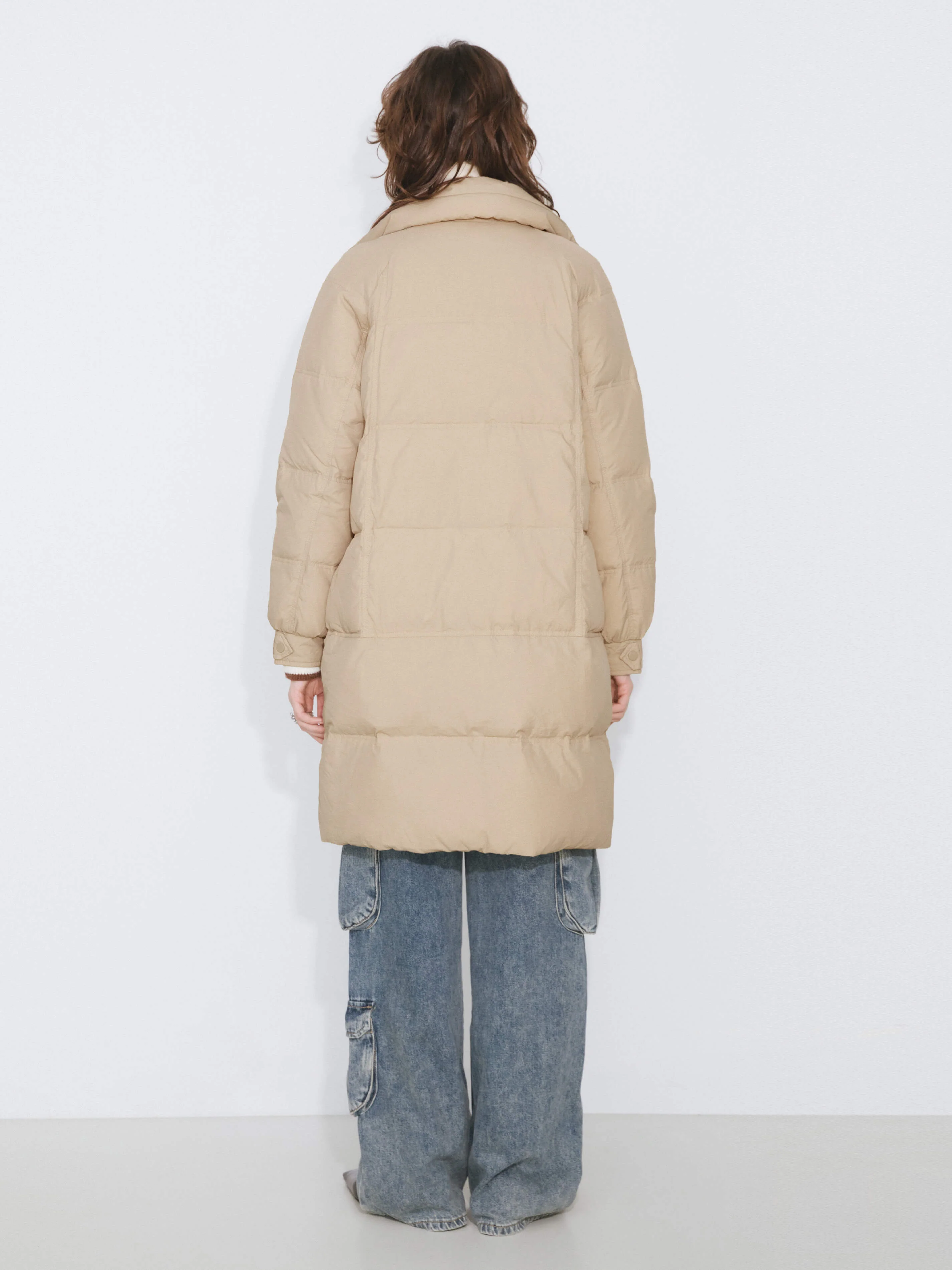 Raglan Long Puffer Down Coat - Image 12