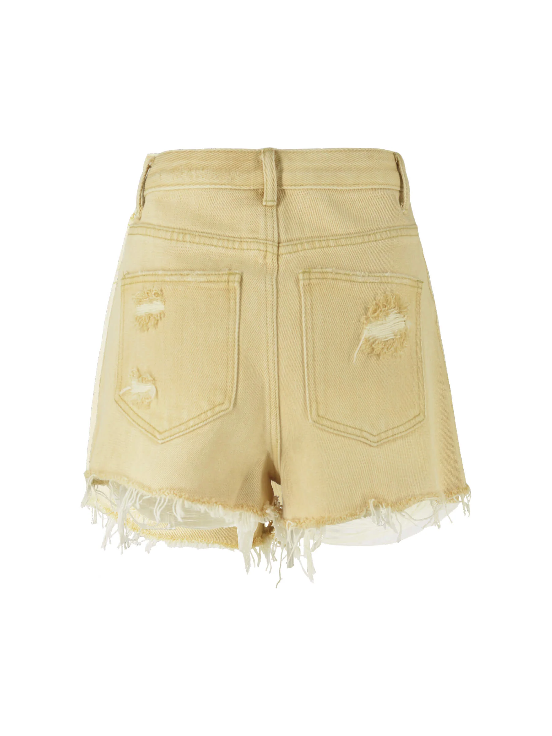 Raw Edge Distressed Mini Shorts - Image 13