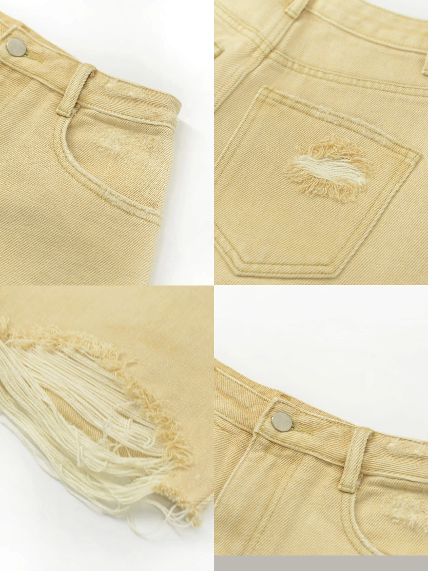 Raw Edge Distressed Mini Shorts - Image 14
