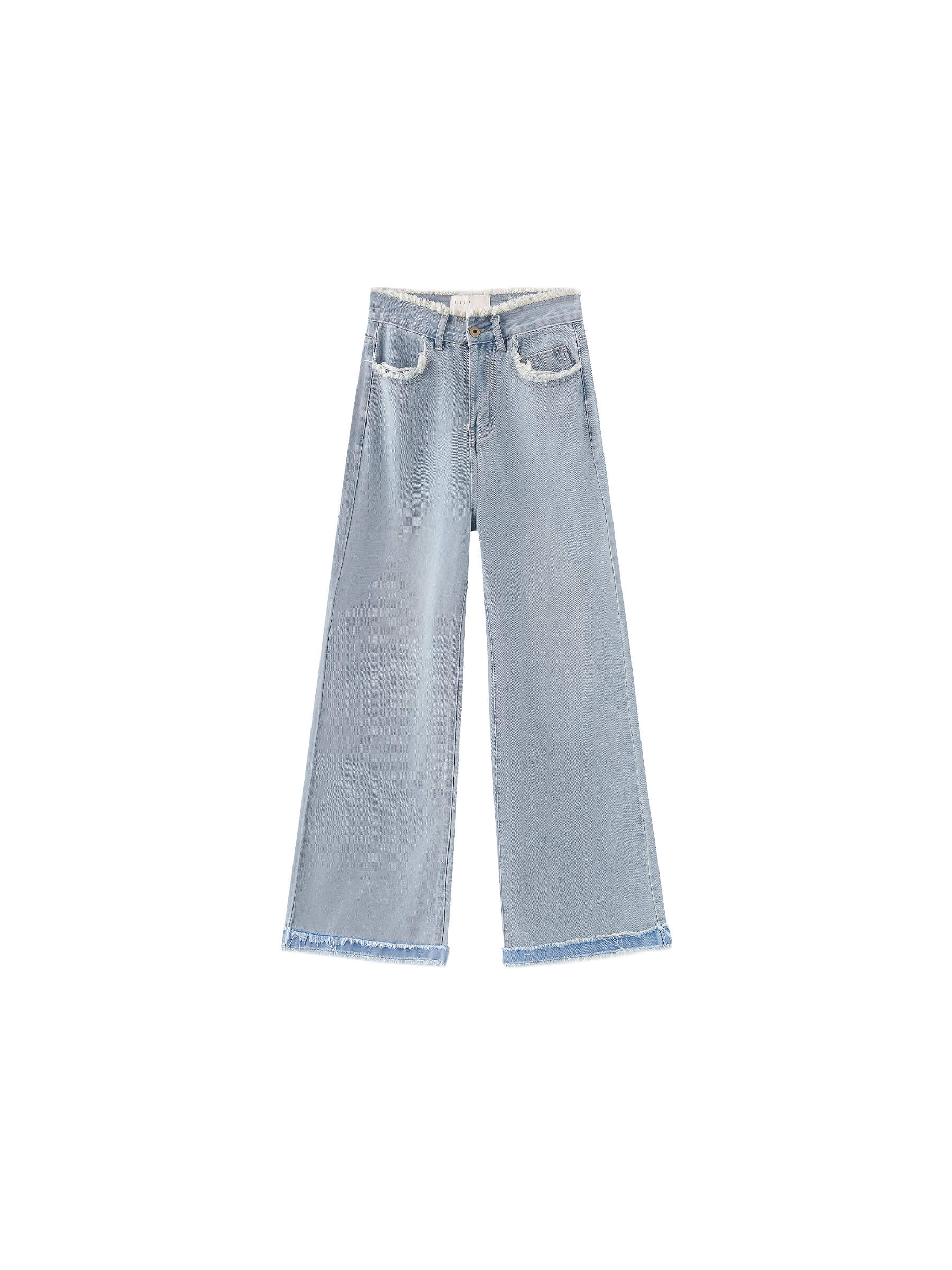 Raw Edge Wide Leg Jeans - Image 21