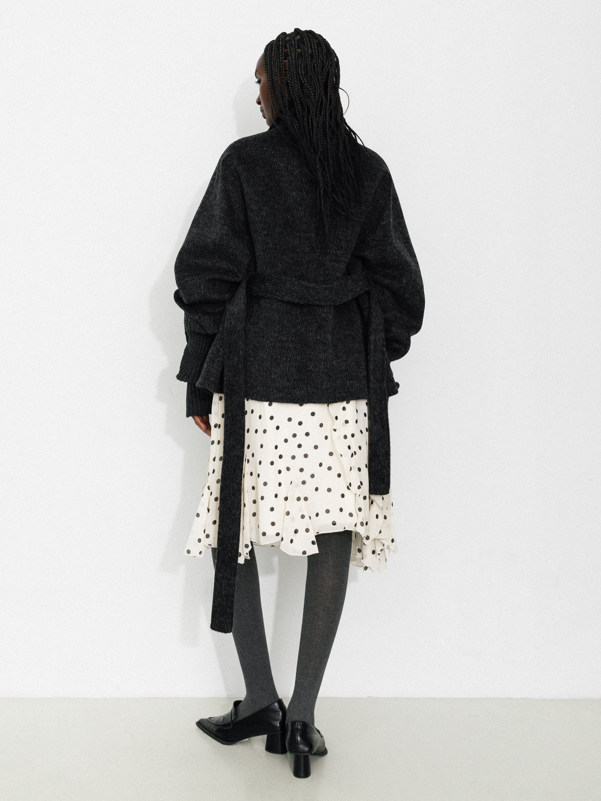 Relaxed Cashmere-Wool Blend Cocoon Jacket - Image 6