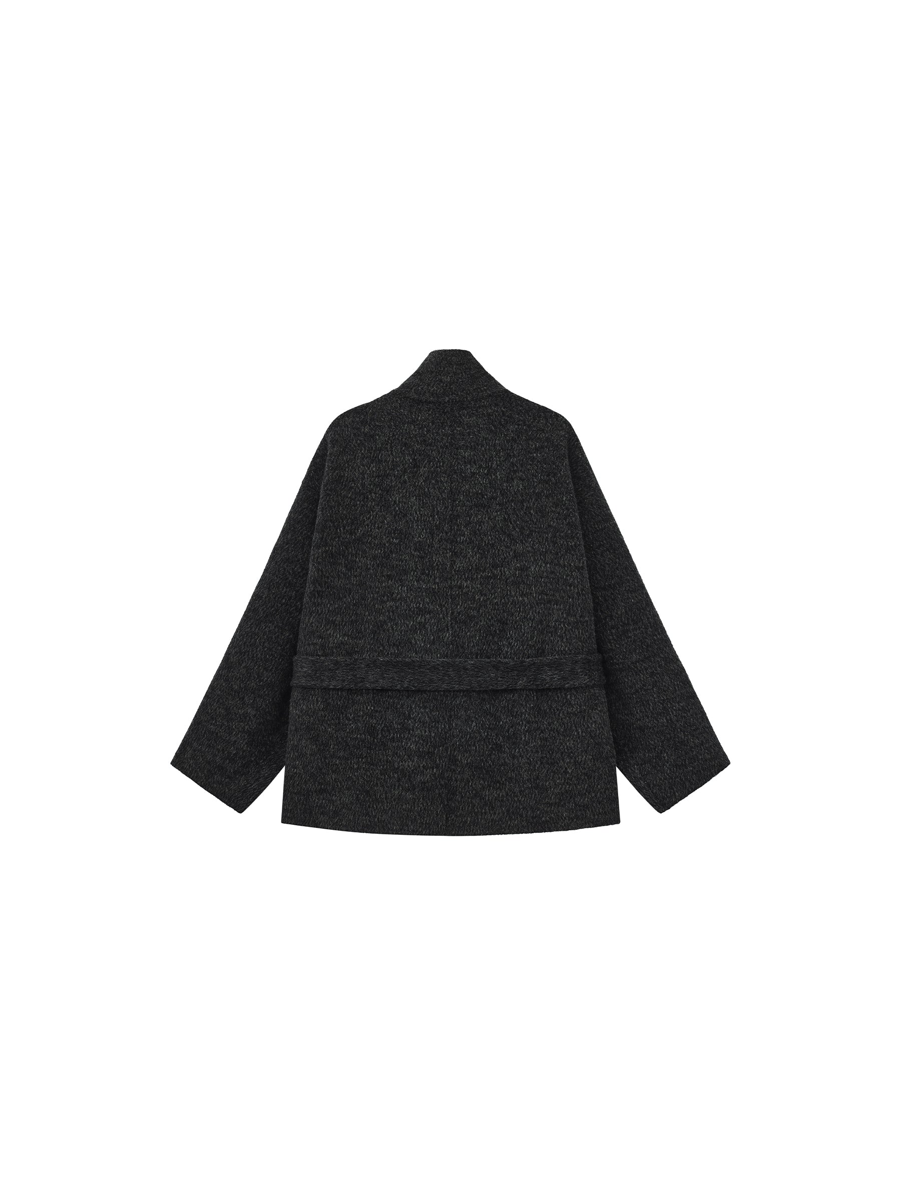 Relaxed Cashmere-Wool Blend Cocoon Jacket - Image 8