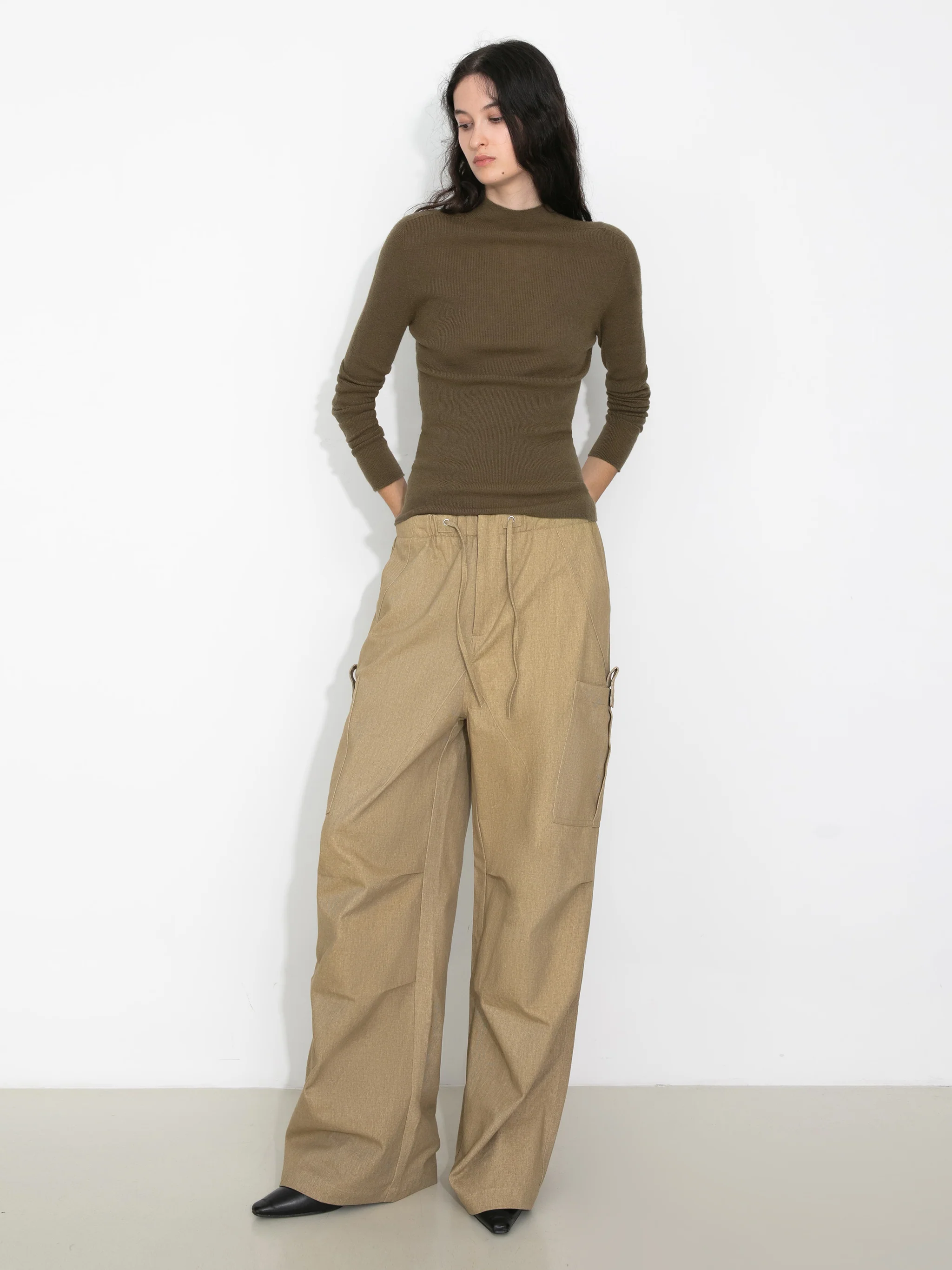 Relaxed Draped Straight-Leg Utility Pants - Image 5