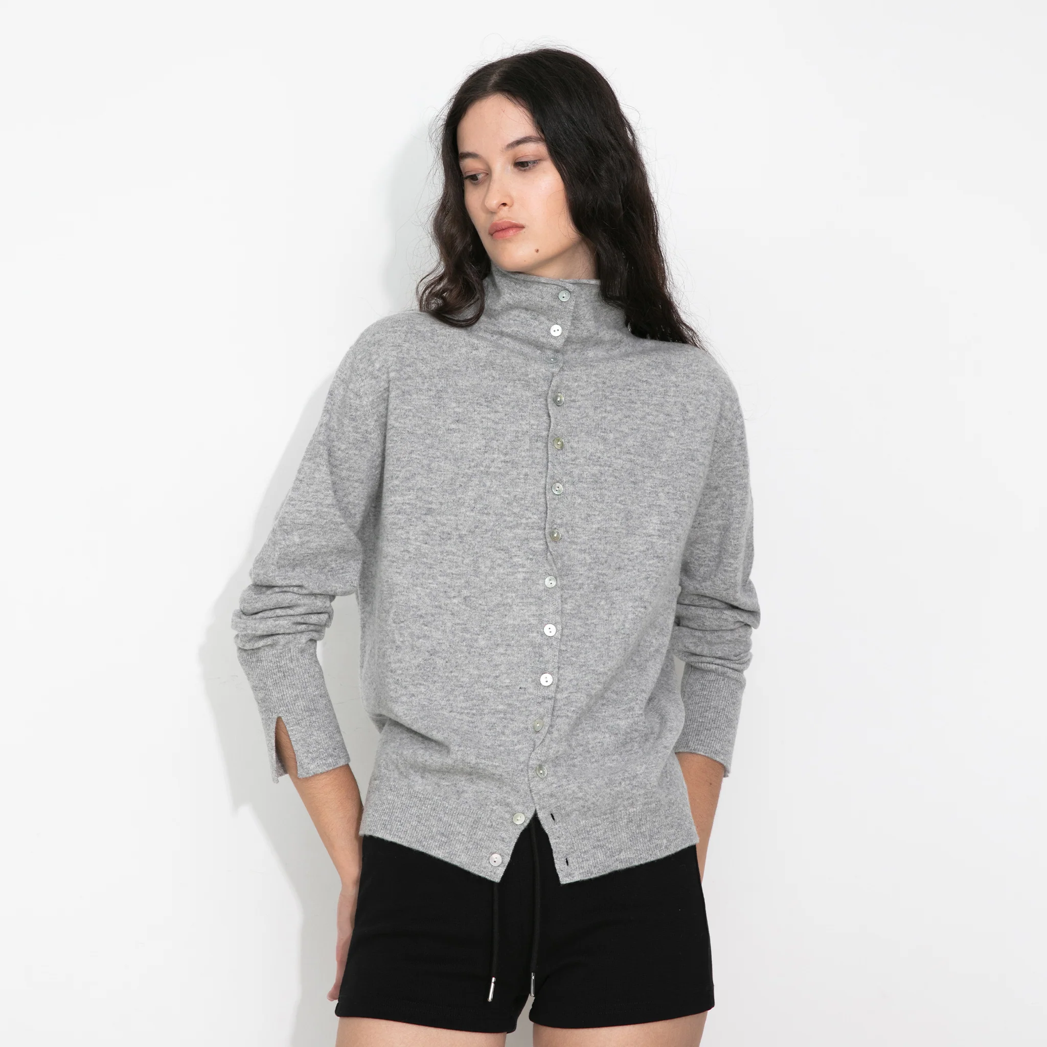 Relaxed Knit Cardigan Jacket in 100% Wool - Image 3